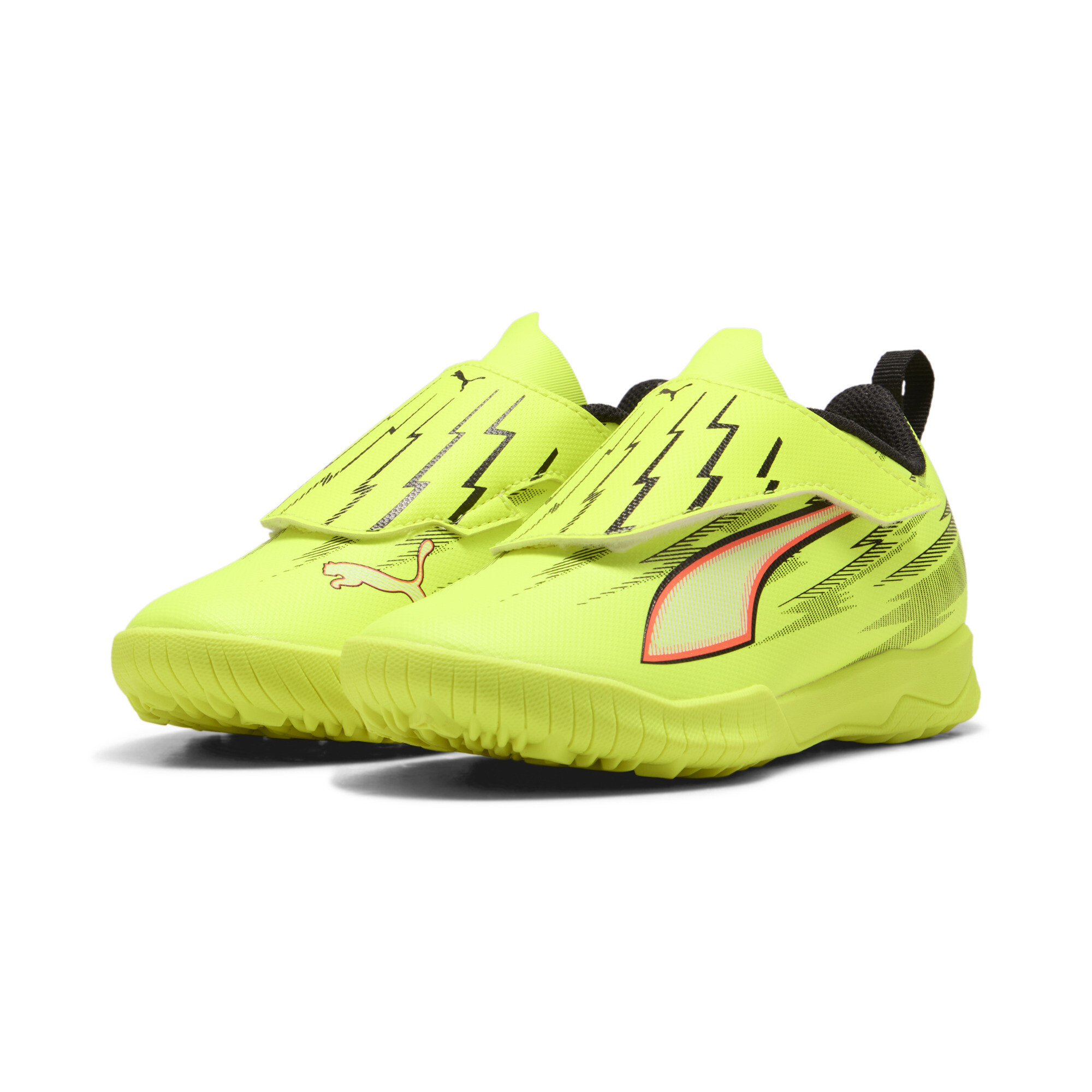 PUMA ULTRA 6 PLAY TT voetbalschoenen, Zwart/Rood/Geel, Maat 33 thumbnail 6