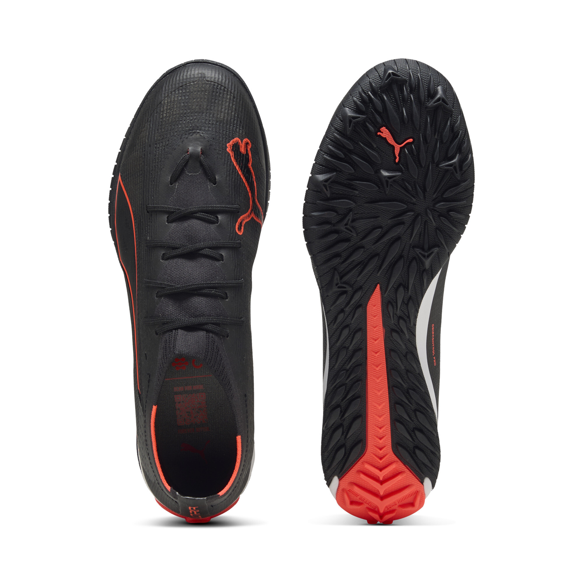 PUMA ULTRA 6 PRO CAGE uniseks voetbalschoenen, Zwart/Rood, Maat 42,5 thumbnail 4