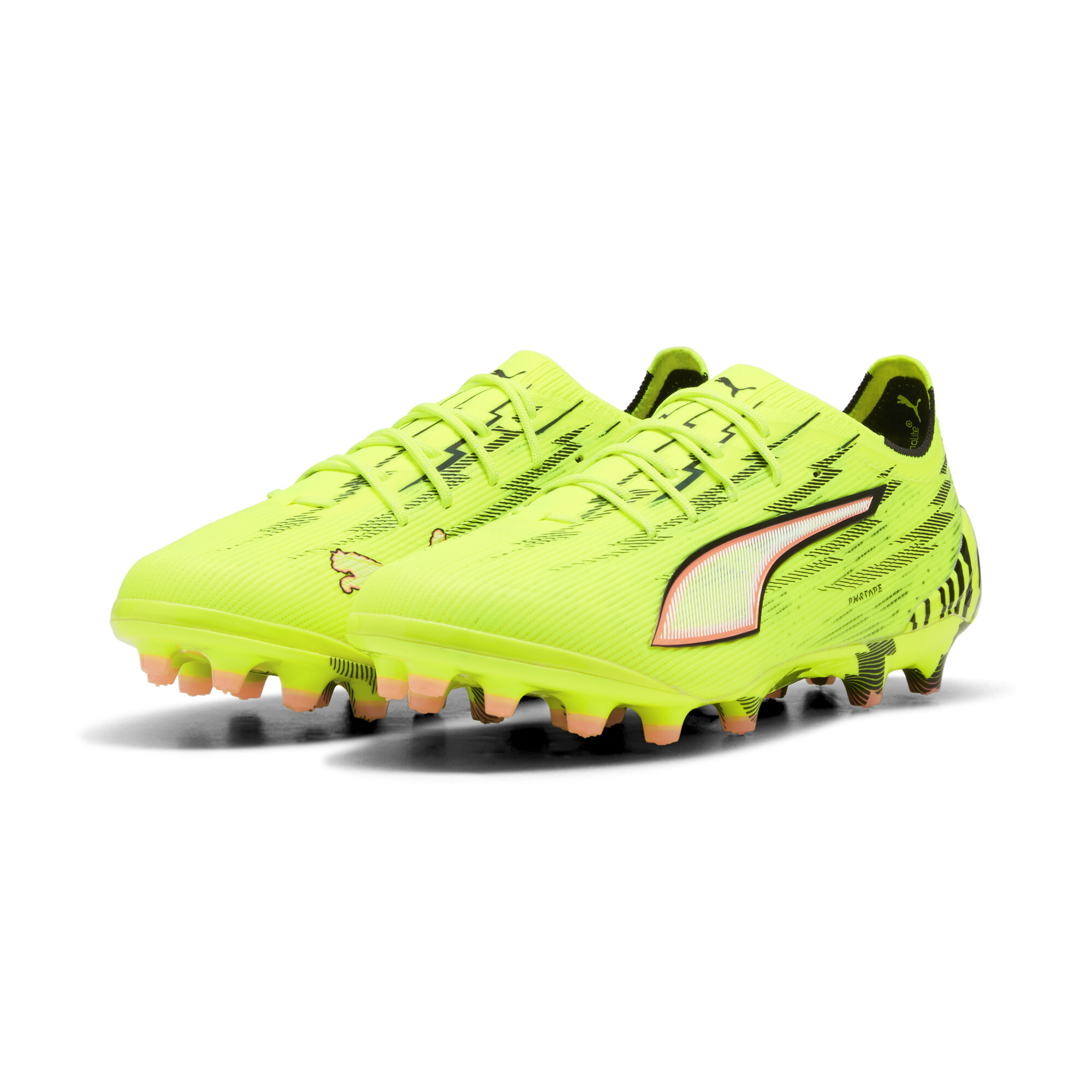 PUMA ULTRA 6 ULTIMATE AG uniseks voetbalschoenen, Zwart/Rood/Geel, Maat 45 thumbnail 6