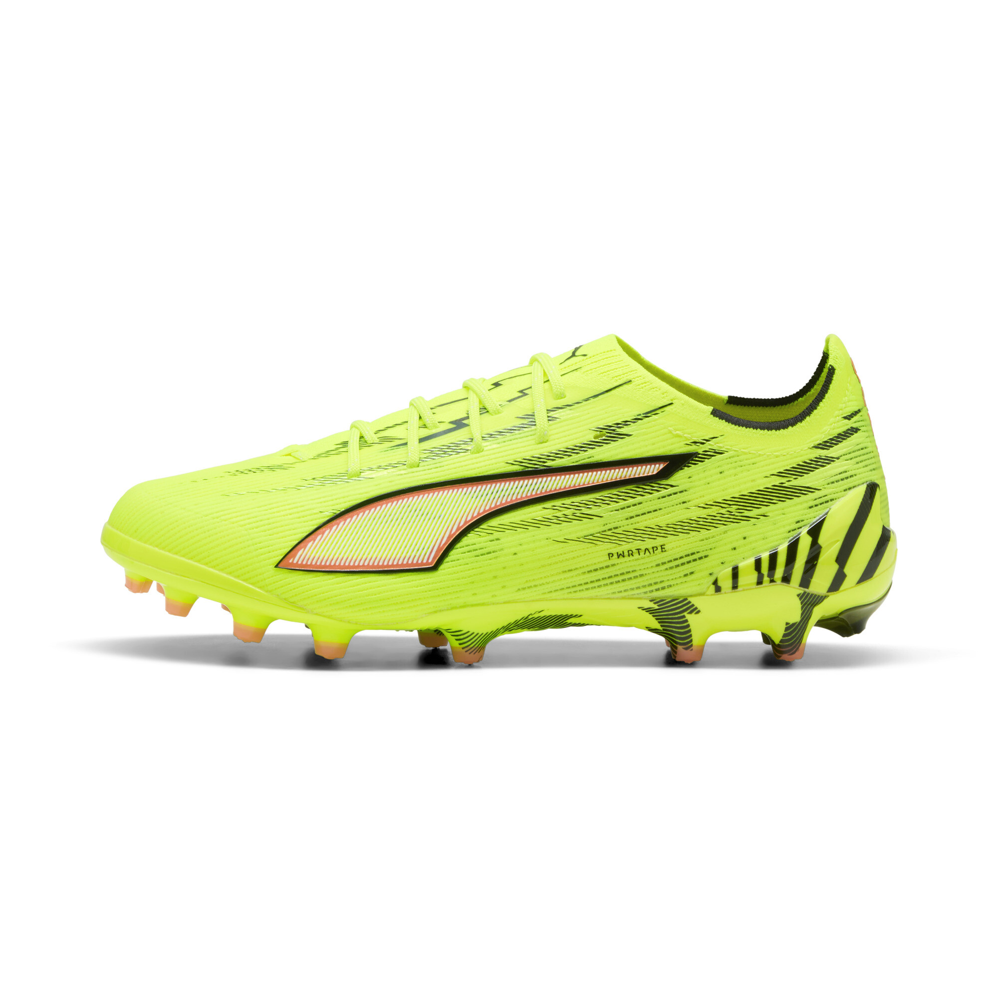 PUMA ULTRA 6 ULTIMATE AG uniseks voetbalschoenen, Zwart/Rood/Geel, Maat 45