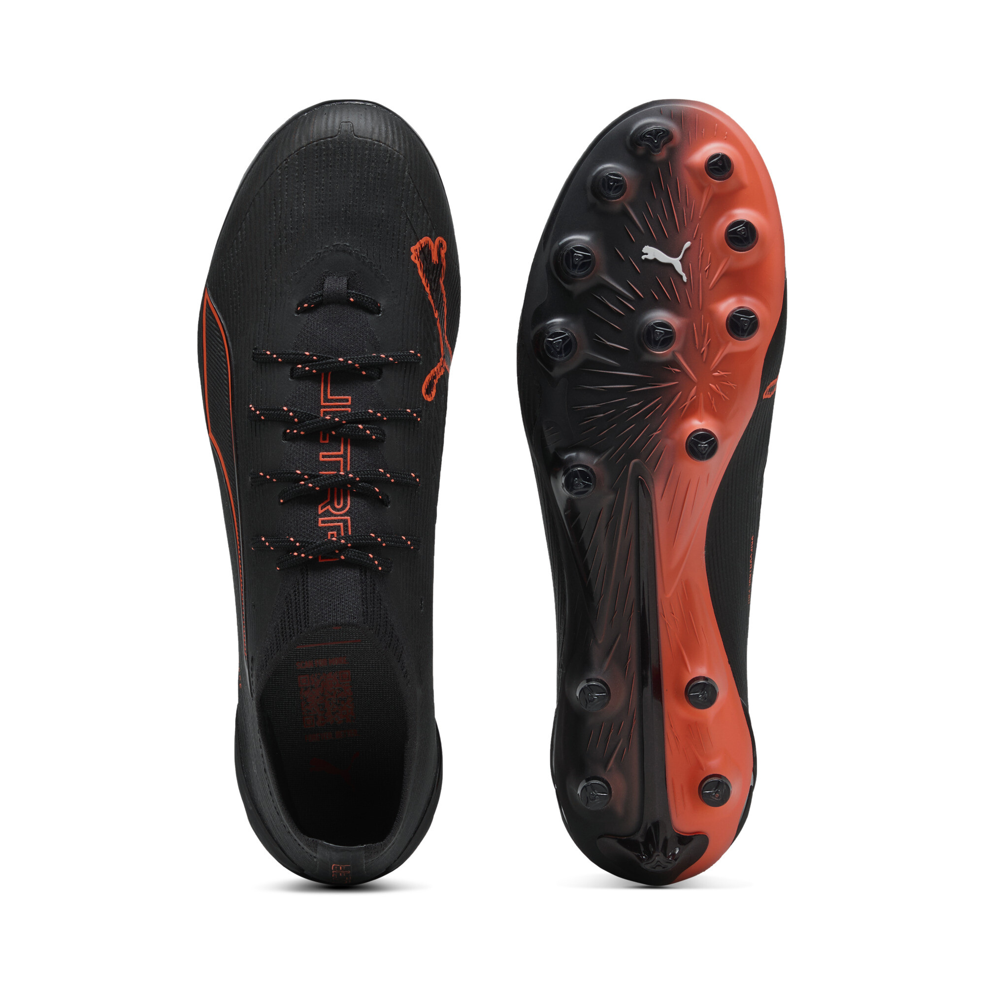 PUMA ULTRA 6 ULTIMATE AG uniseks voetbalschoenen, Zwart/Rood, Maat 41 thumbnail 4