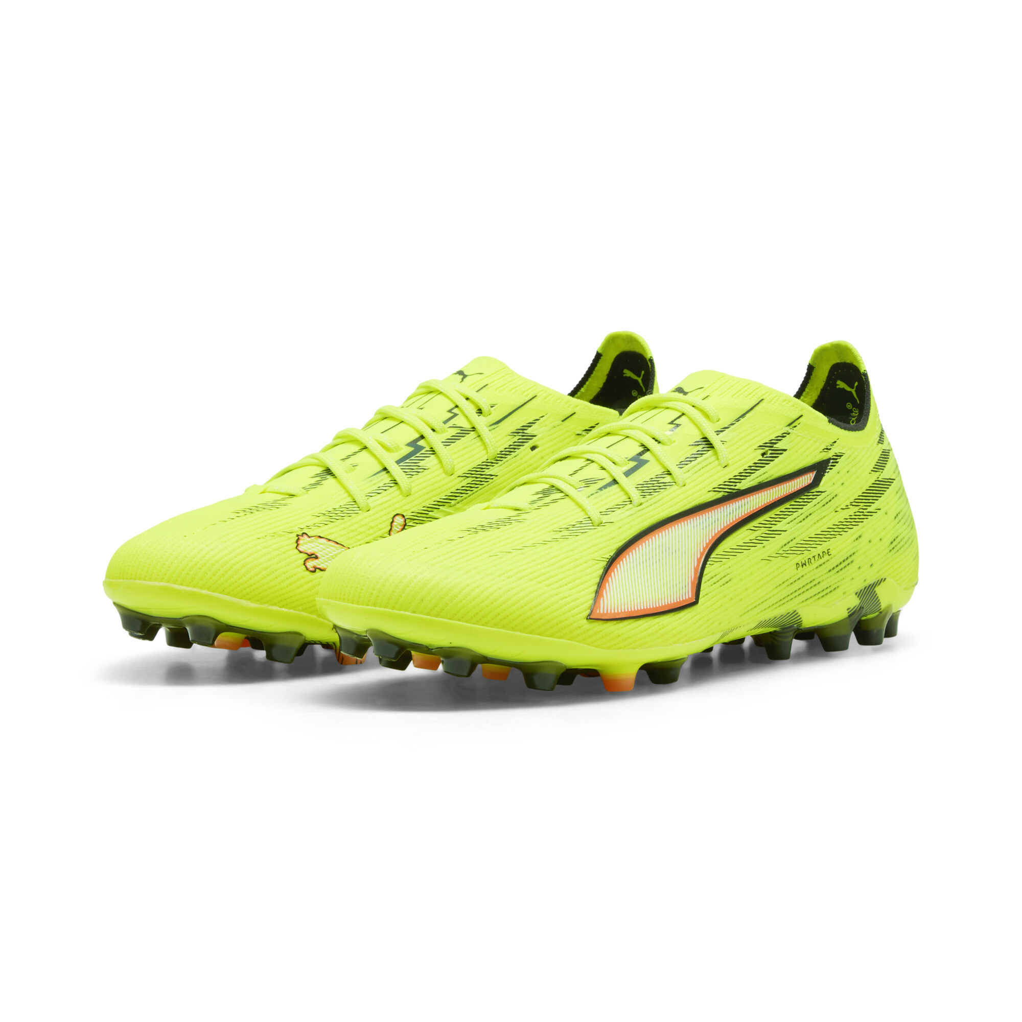 PUMA ULTRA 6 ULTIMATE AG uniseks voetbalschoenen, Zwart/Rood/Geel, Maat 42,5 thumbnail 6