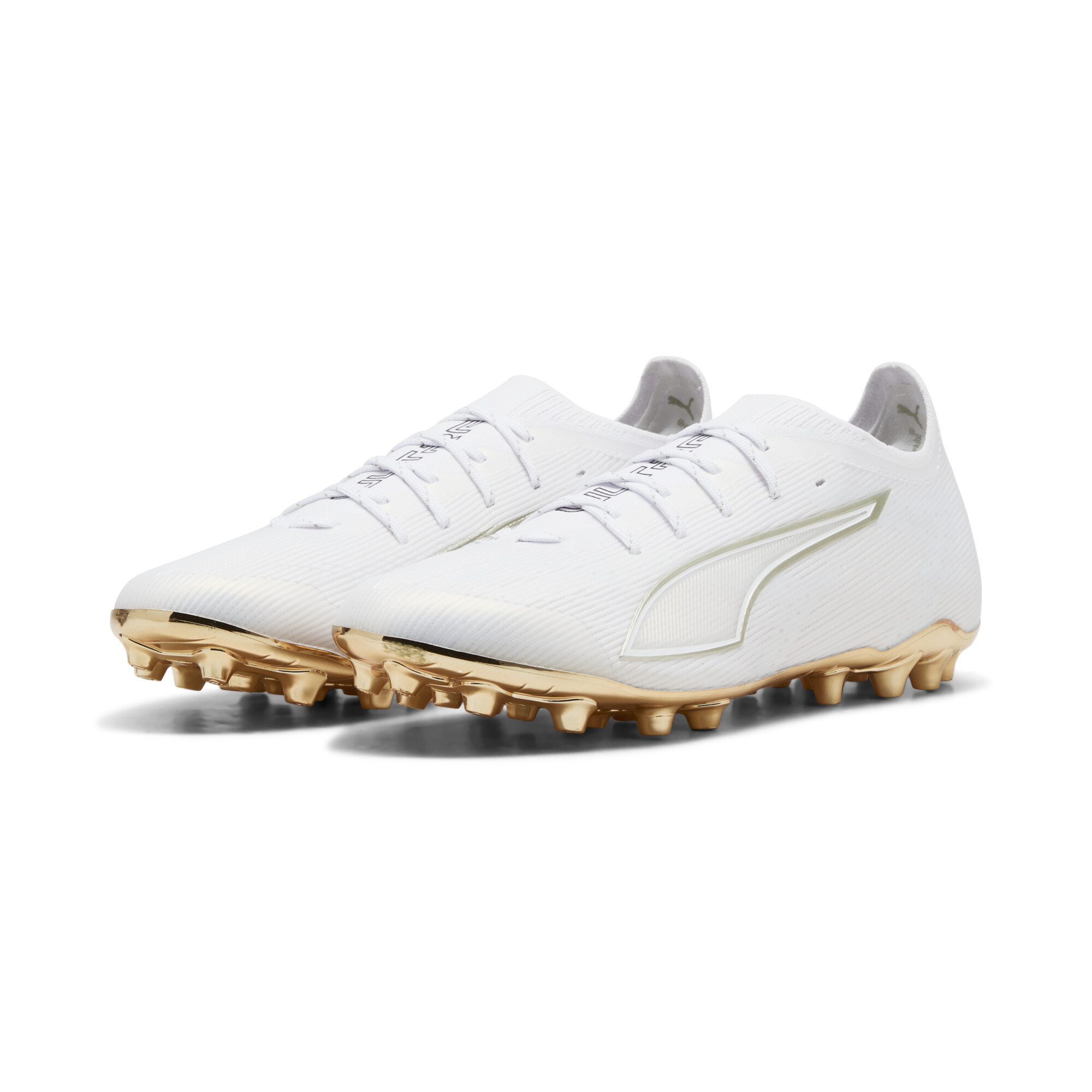 PUMA ULTRA 6 ULTIMATE MG uniseks voetbalschoenen, Zwart/Wit/Goud, Maat 39 thumbnail 6