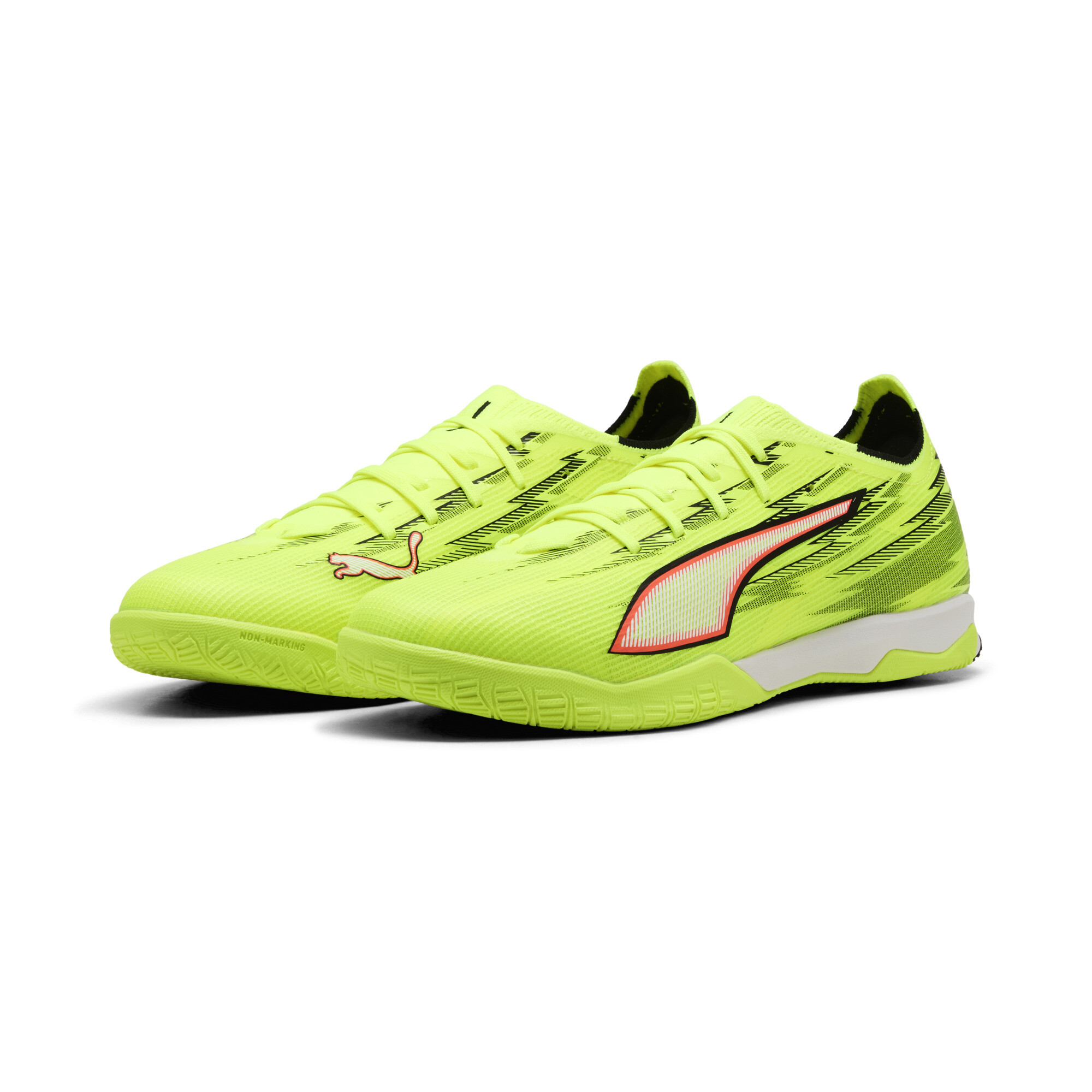 PUMA ULTRA 6 MATCH IT uniseks voetbalschoenen, Zwart/Rood/Geel, Maat 43 thumbnail 6