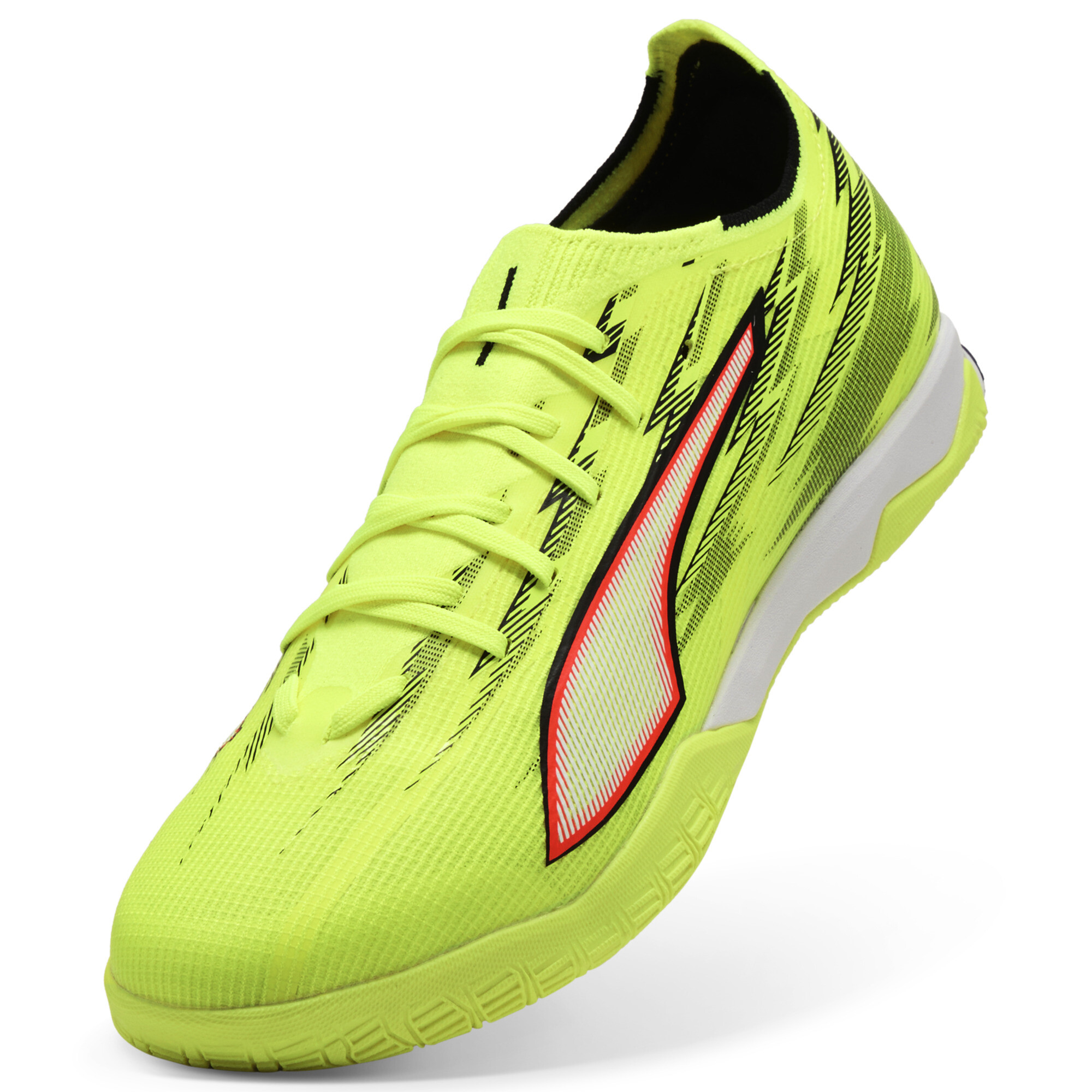 PUMA ULTRA 6 MATCH IT uniseks voetbalschoenen, Zwart/Rood/Geel, Maat 43 thumbnail 2