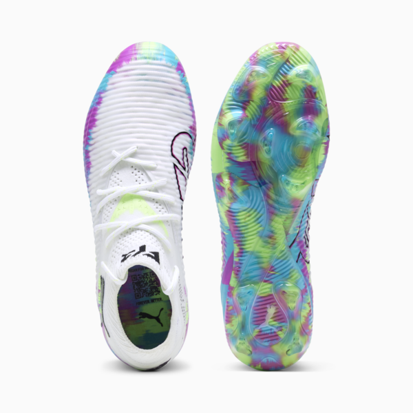 Tacos de fútbol unisex Future 8 Ultimate Brightance FG, PUMA White-Fizzy Apple-Bright Aqua-Pure Magenta, large-MEX