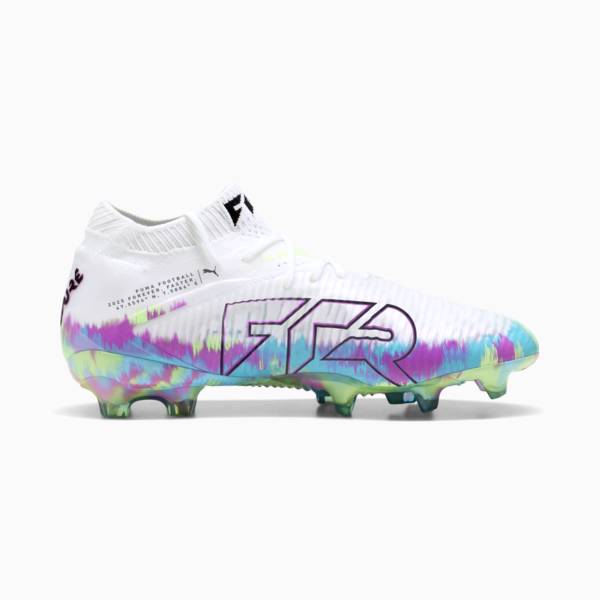 Tacos de fútbol unisex Future 8 Ultimate Brightance FG, PUMA White-Fizzy Apple-Bright Aqua-Pure Magenta, large-MEX