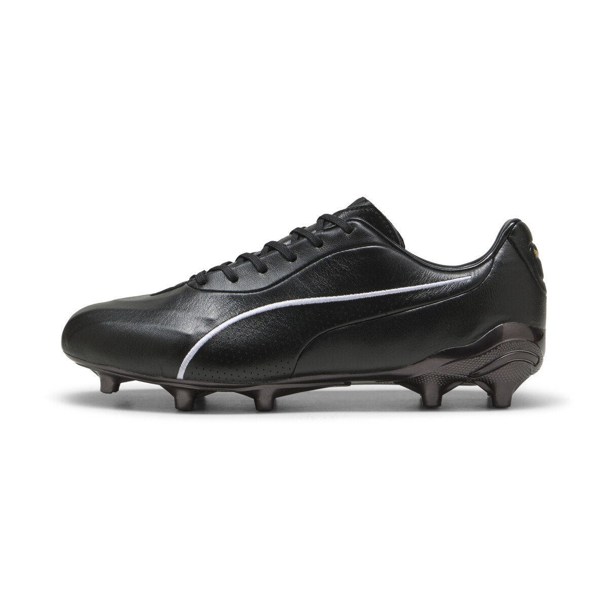 KING PLATINUM FG/AG Football Boots Unisex in Black/Metallic Gold by PUMA, UK 6