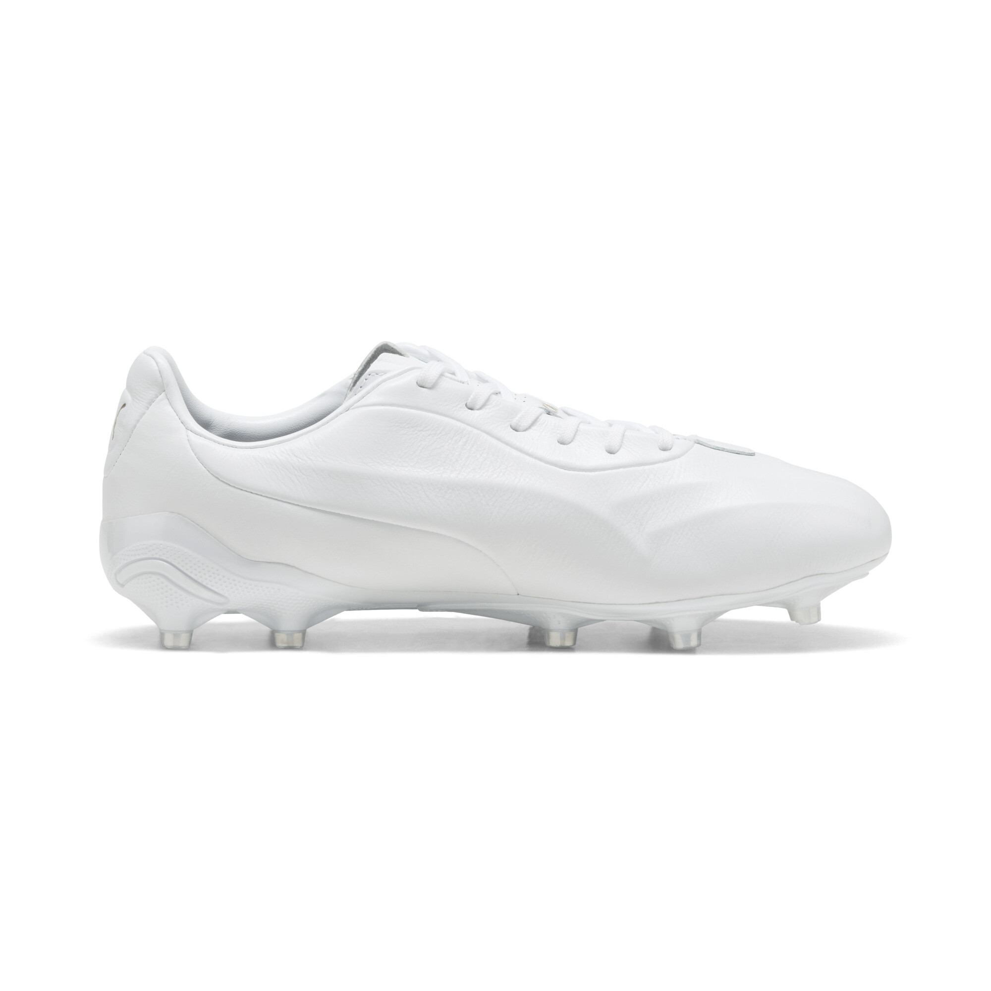 PUMA KING PLATINUM FG/AG uniseks voetbalschoenen, Zwart/Wit/Goud, Maat 38 thumbnail 3