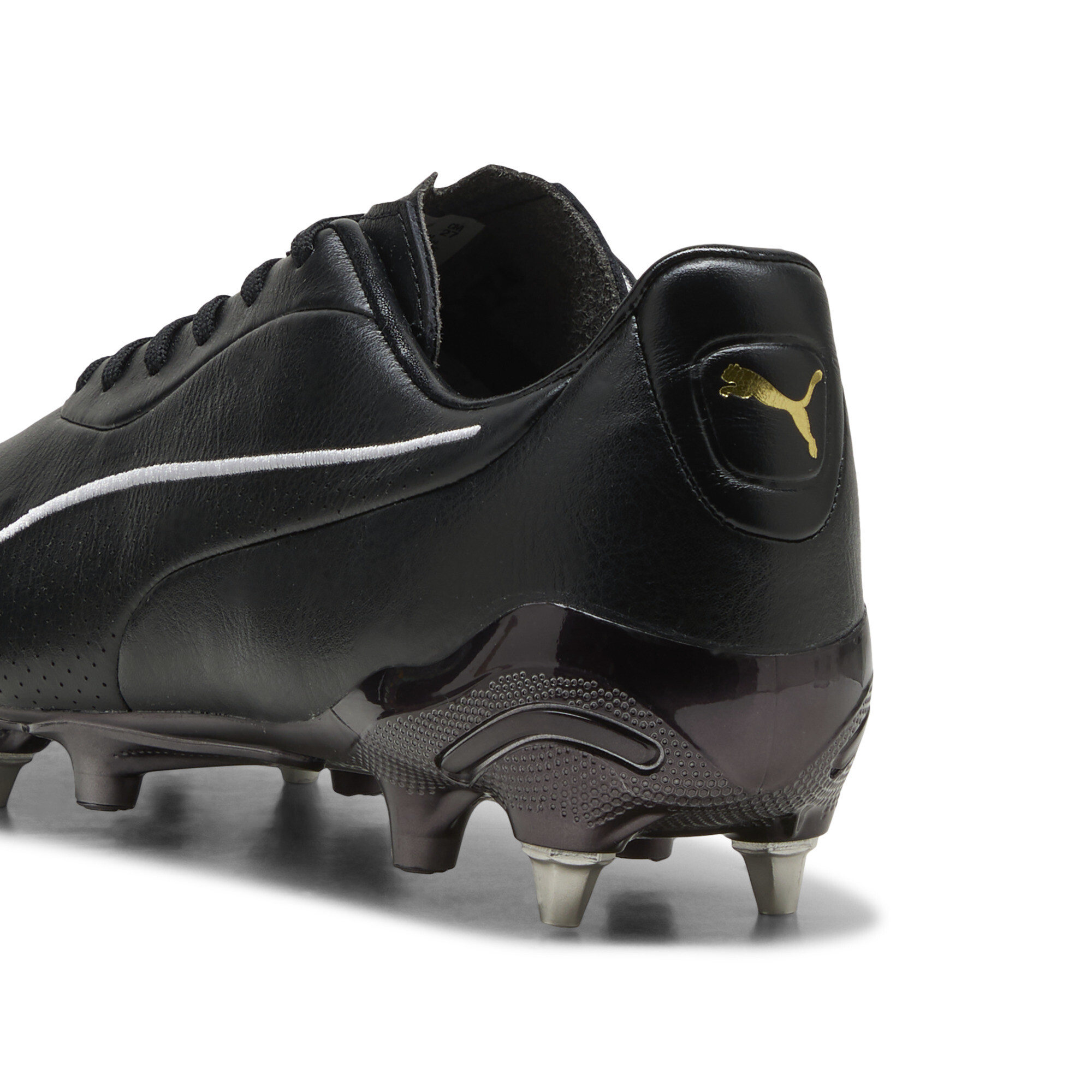 PUMA KING PLATINUM MxSG uniseks voetbalschoenen, Zwart/Goud, Maat 42 thumbnail 5