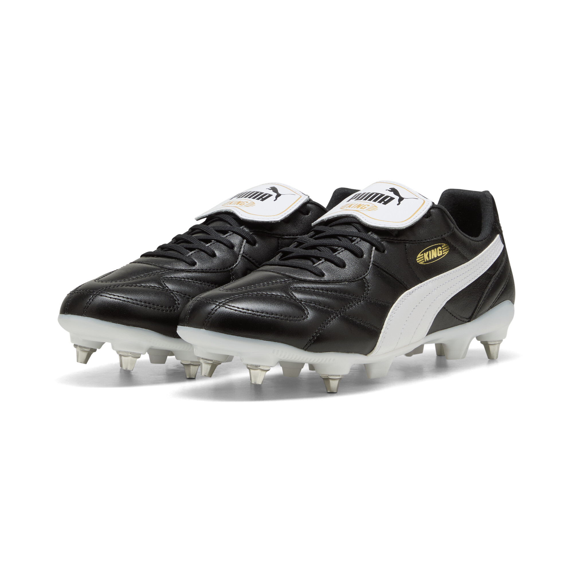 PUMA KING TOP MxSG voetbalschoenen uniseks, Zwart/Wit, Maat 46 thumbnail 6