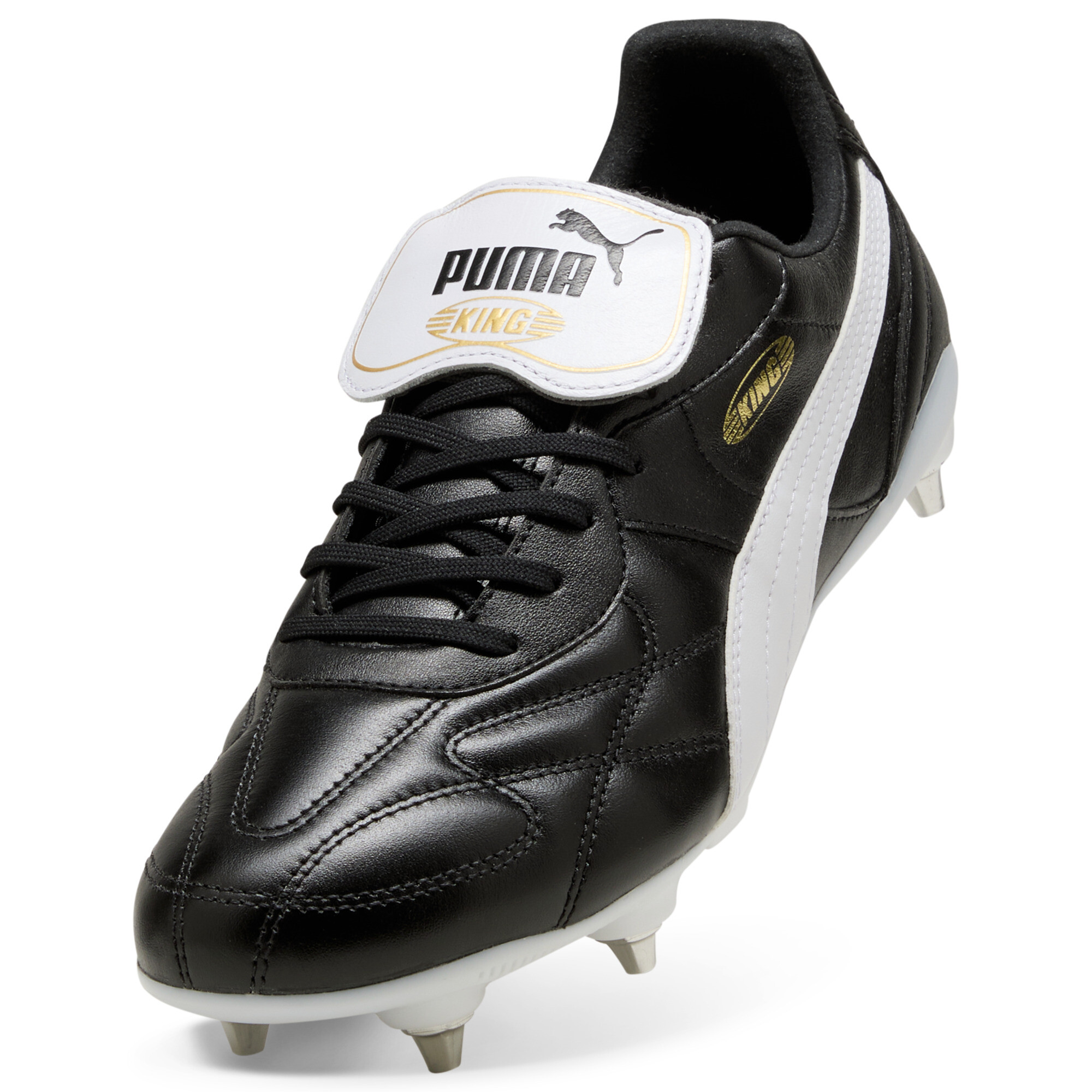 PUMA KING TOP MxSG voetbalschoenen uniseks, Zwart/Wit, Maat 46 thumbnail 2