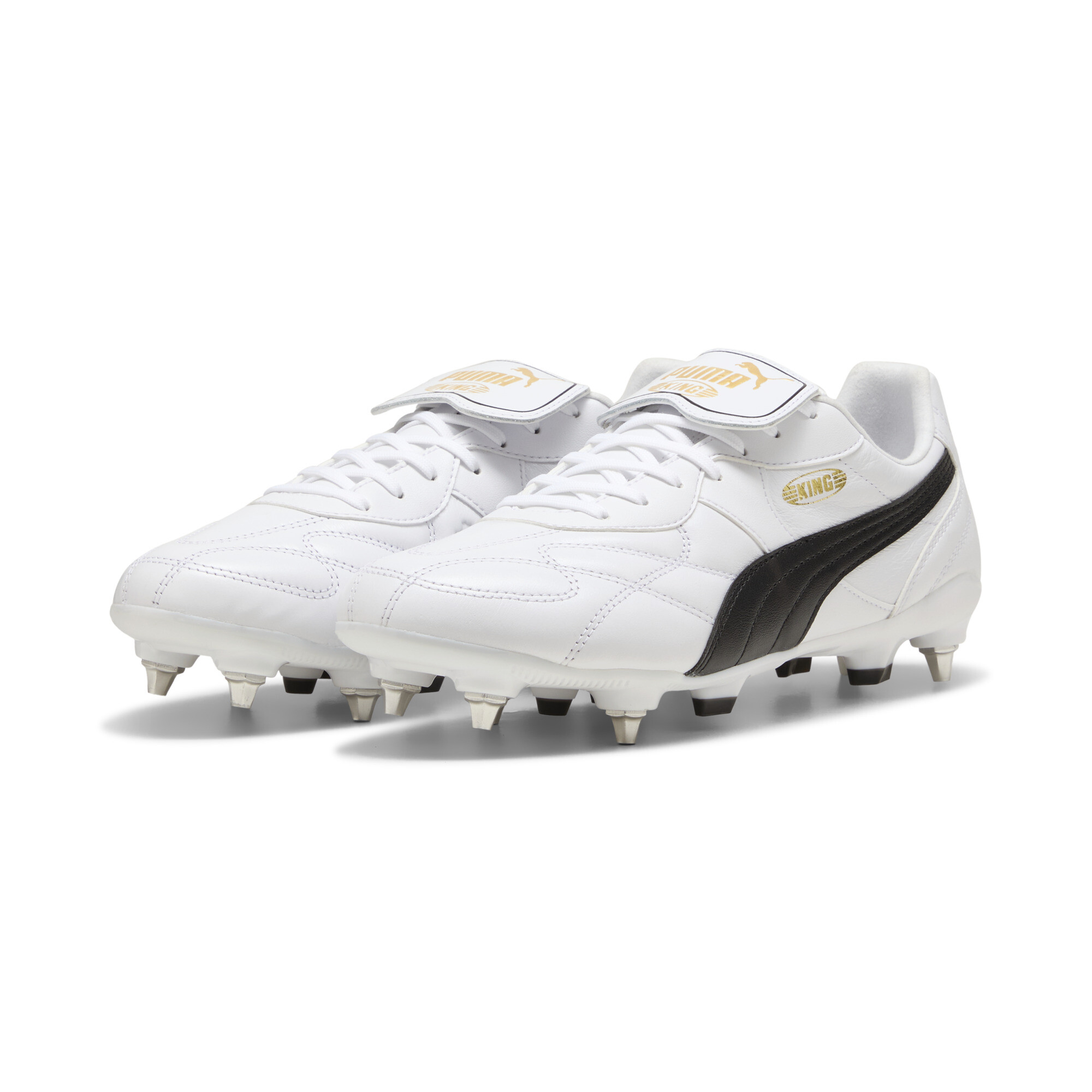 PUMA KING TOP MxSG voetbalschoenen uniseks, Zwart/Wit, Maat 43 thumbnail 6