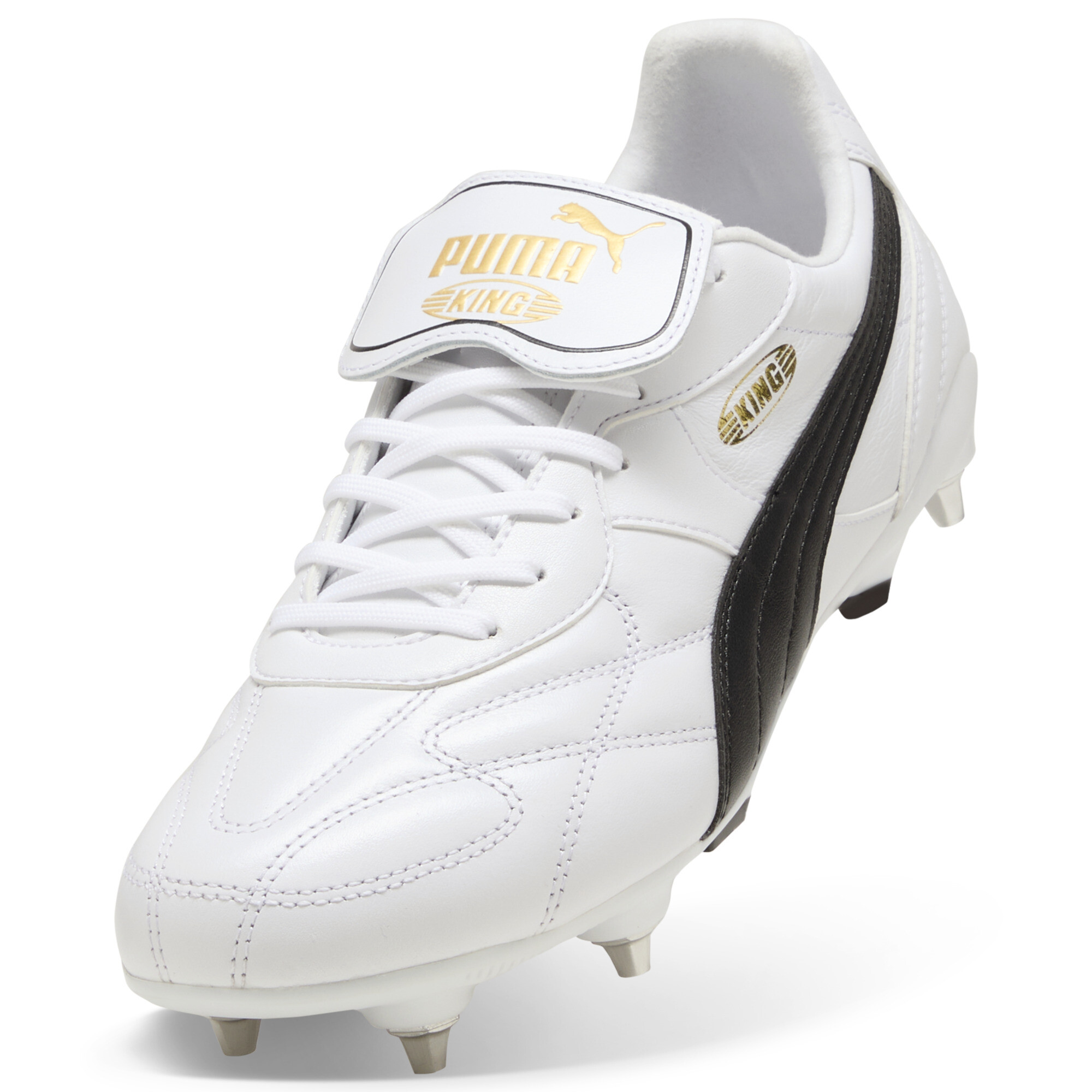 PUMA KING TOP MxSG voetbalschoenen uniseks, Zwart/Wit, Maat 43 thumbnail 2