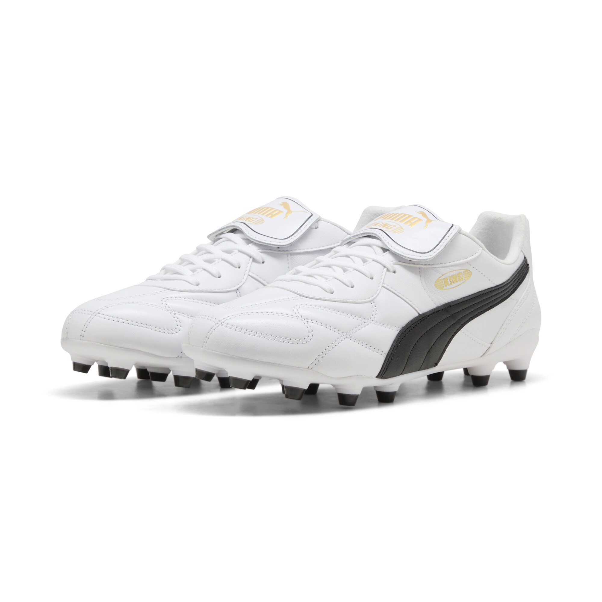 PUMA KING TOP FG/AG voetbalschoenen uniseks, Zwart/Wit, Maat 37,5 thumbnail 6