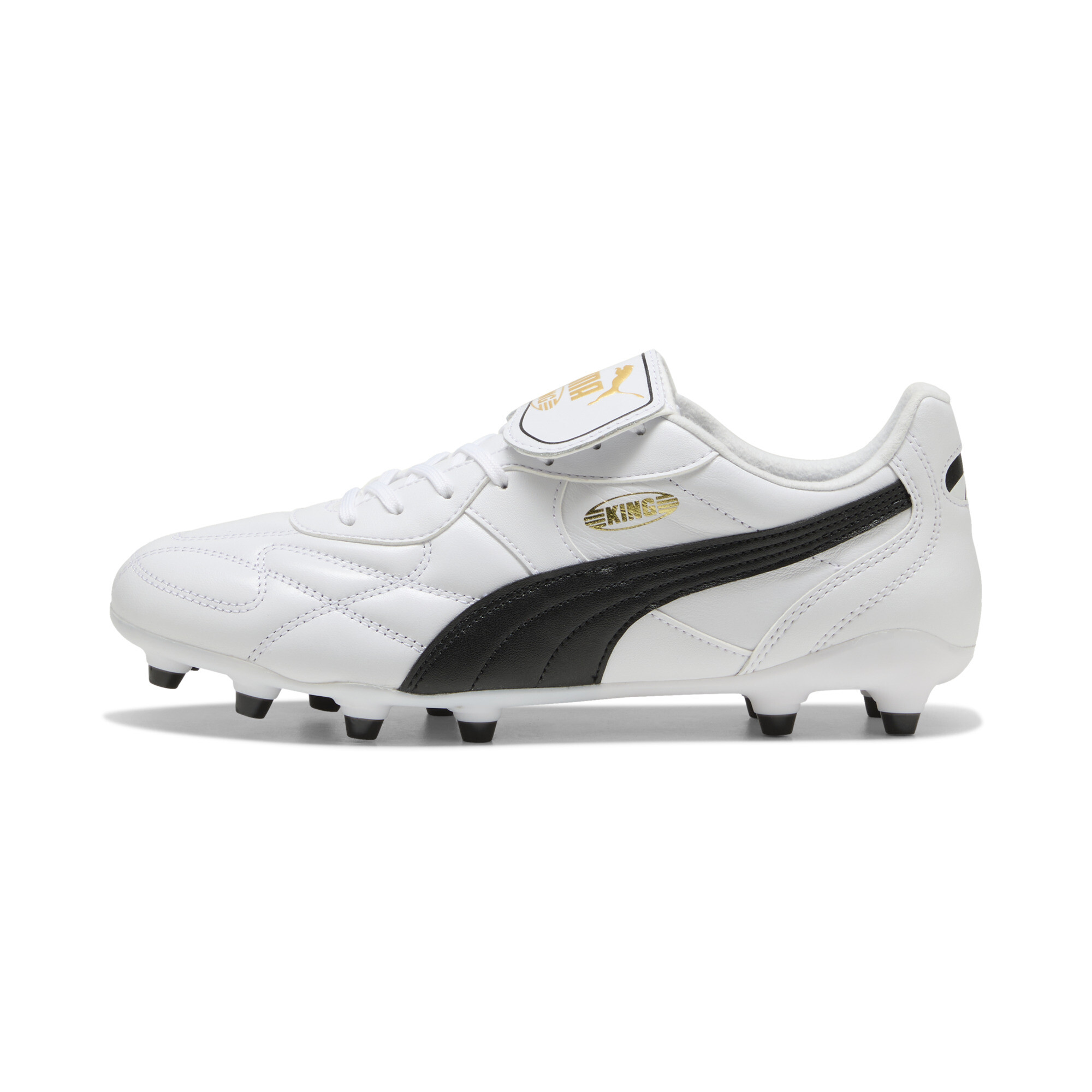 PUMA KING TOP Men's Firm/Artificial Ground Soccer Cleats Shoes in White - 109034_05