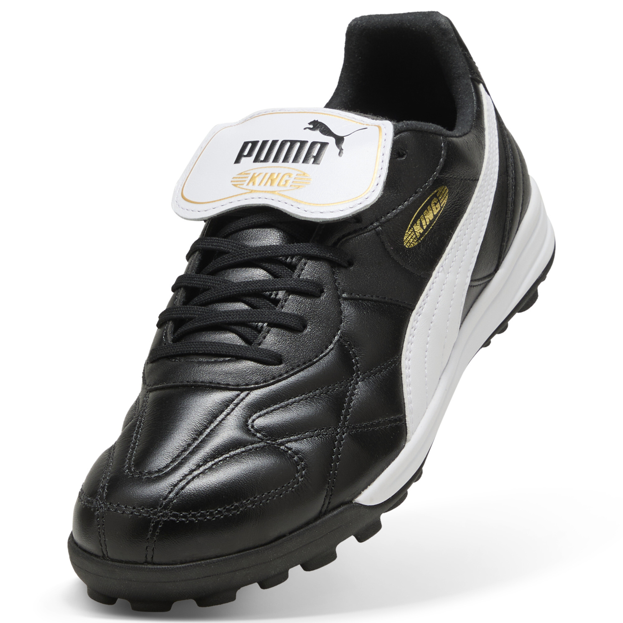 PUMA KING TOP TT voetbalschoenen uniseks, Zwart/Wit, Maat 45 thumbnail 2
