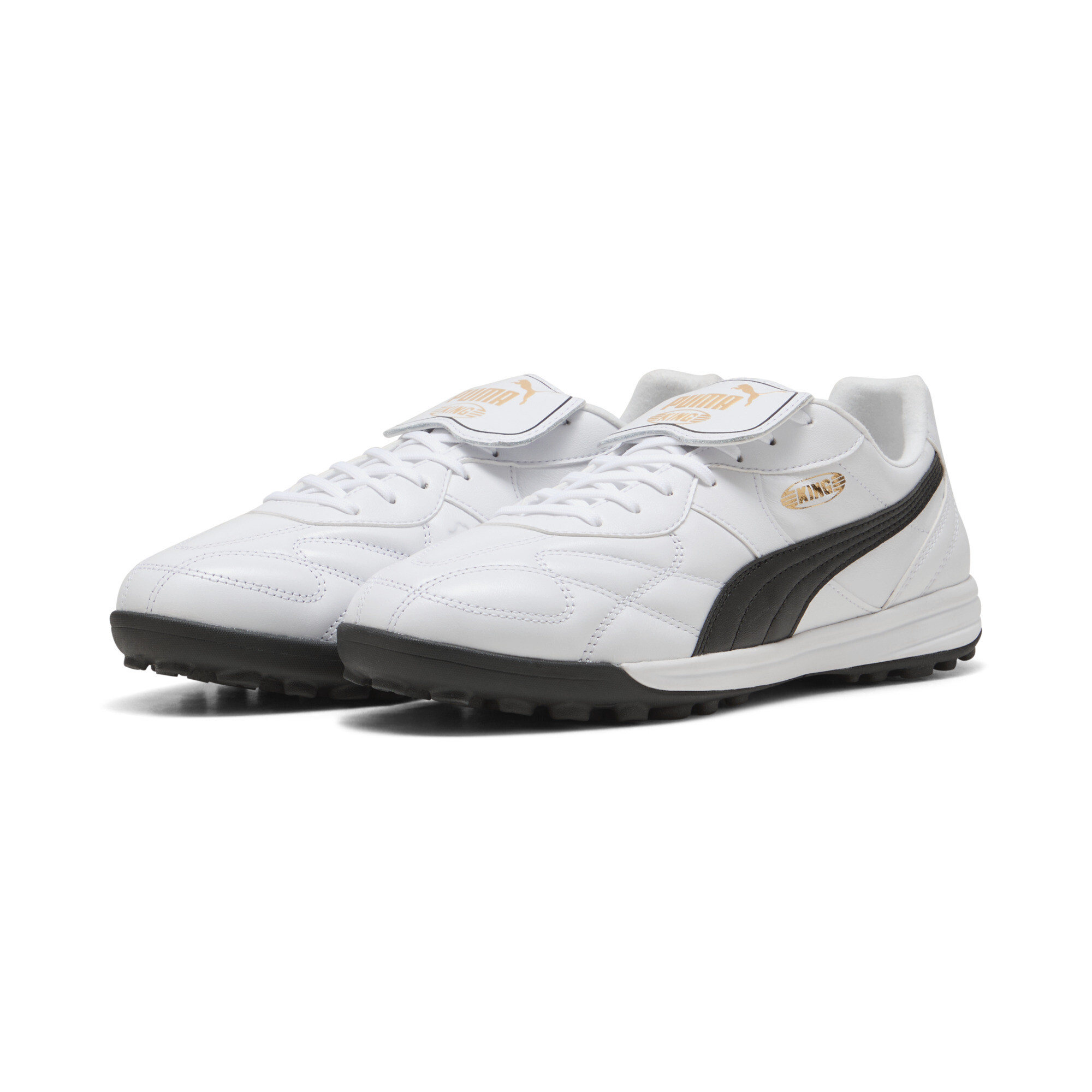 PUMA KING TOP TT voetbalschoenen uniseks, Zwart/Wit, Maat 40,5 thumbnail 6