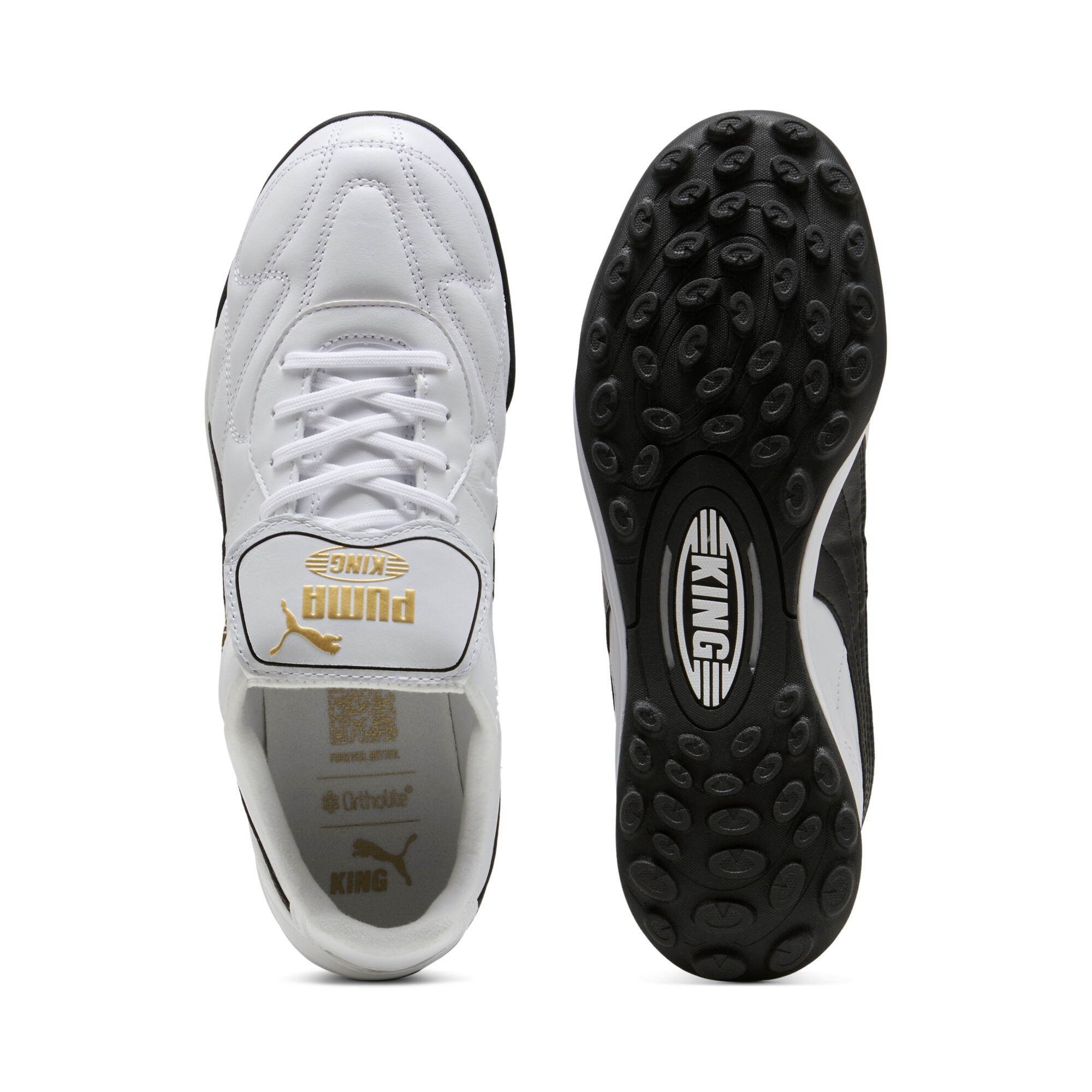PUMA KING TOP TT voetbalschoenen uniseks, Zwart/Wit, Maat 40,5 thumbnail 4