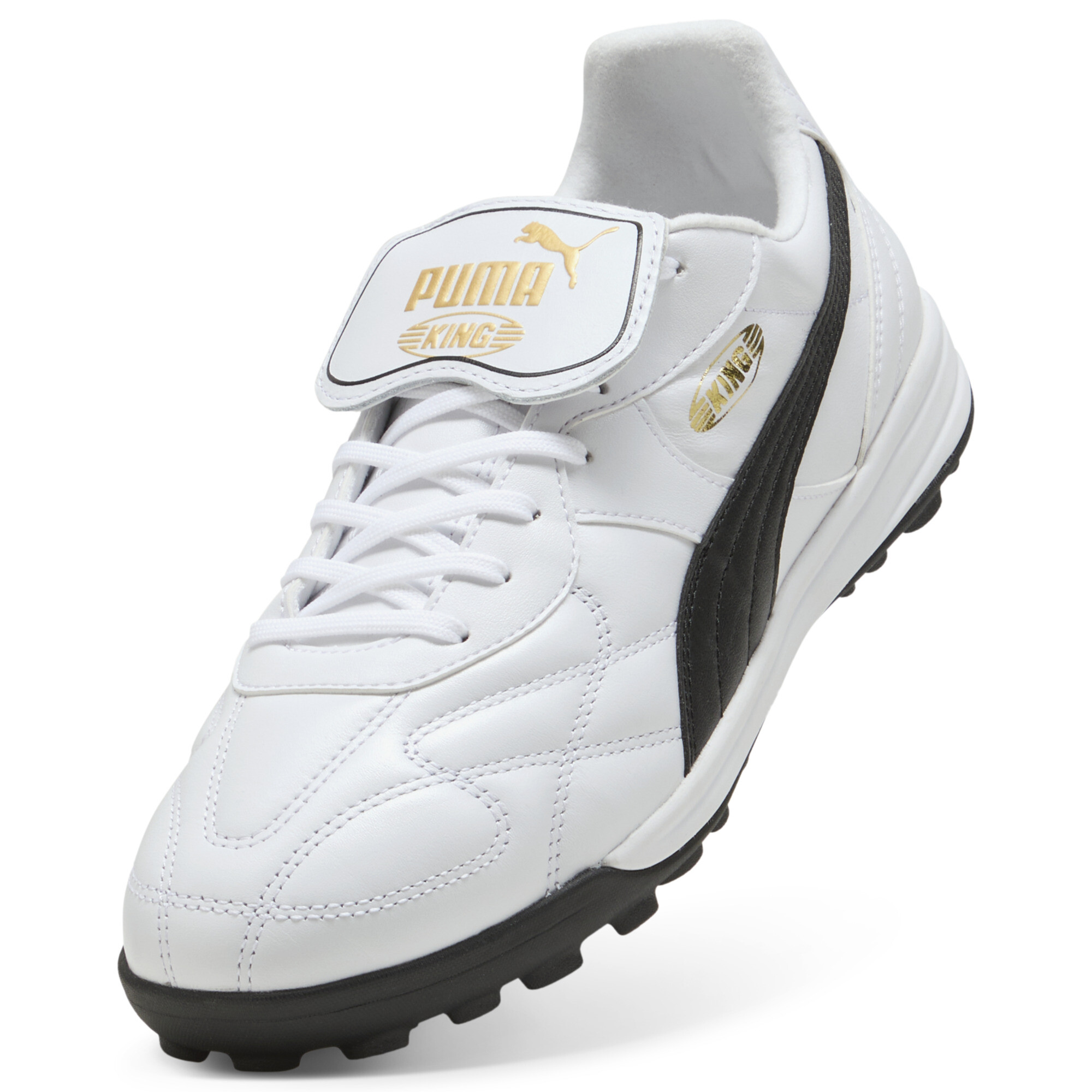 PUMA KING TOP TT voetbalschoenen uniseks, Zwart/Wit, Maat 40,5 thumbnail 2