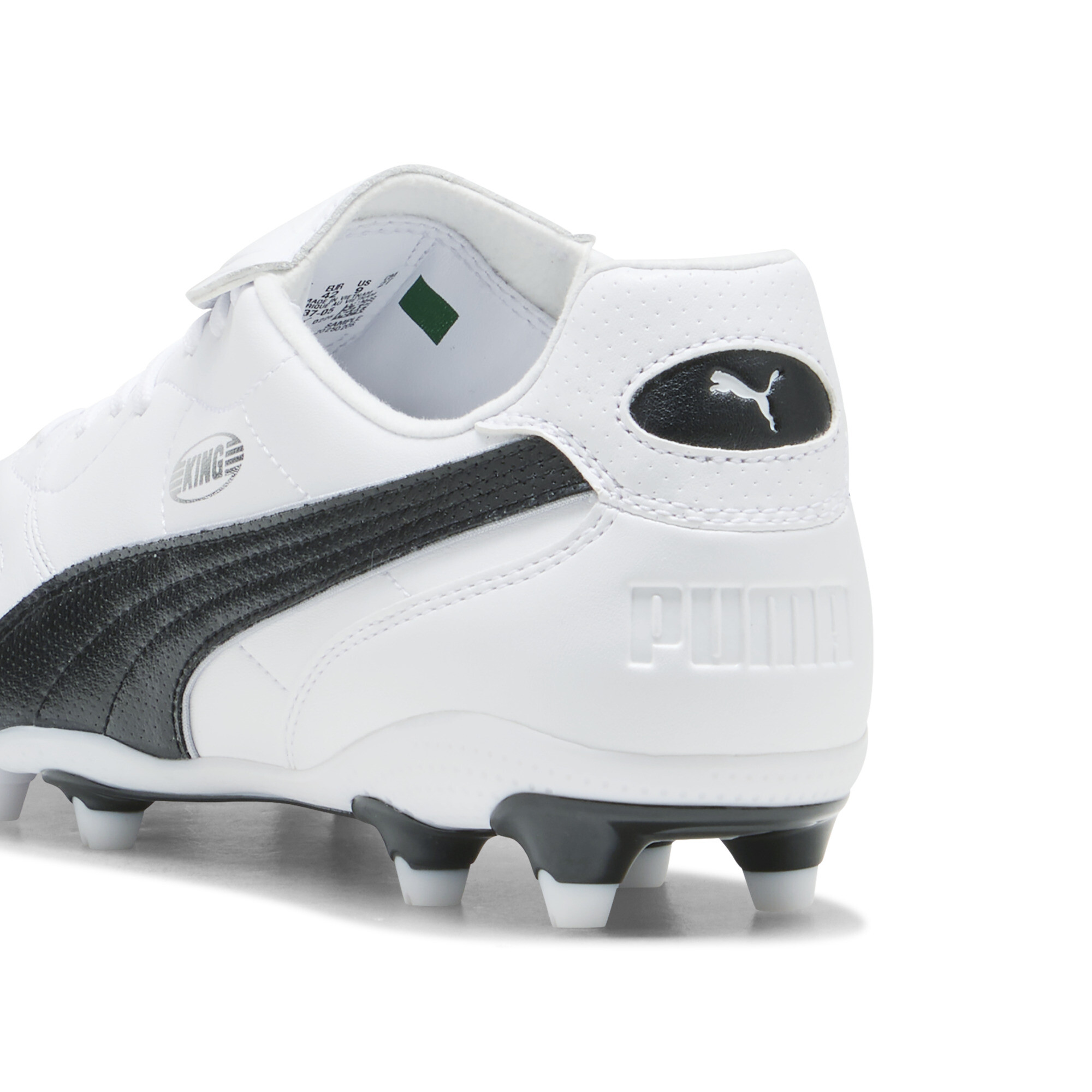 PUMA KING LIGA FG/AG uniseks voetbalschoenen, Zwart/Wit, Maat 40,5 thumbnail 5