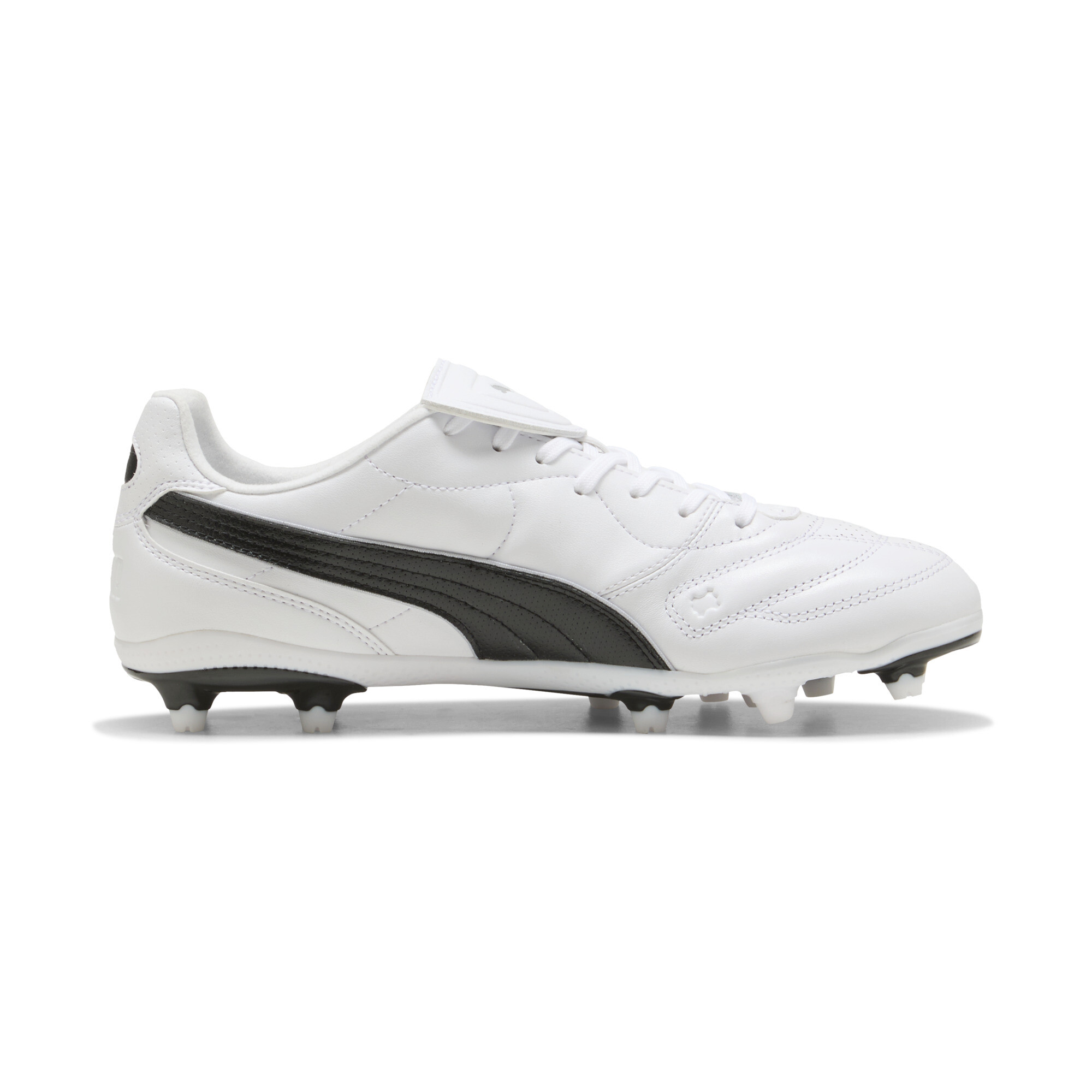 PUMA KING LIGA FG/AG uniseks voetbalschoenen, Zwart/Wit, Maat 40,5 thumbnail 3