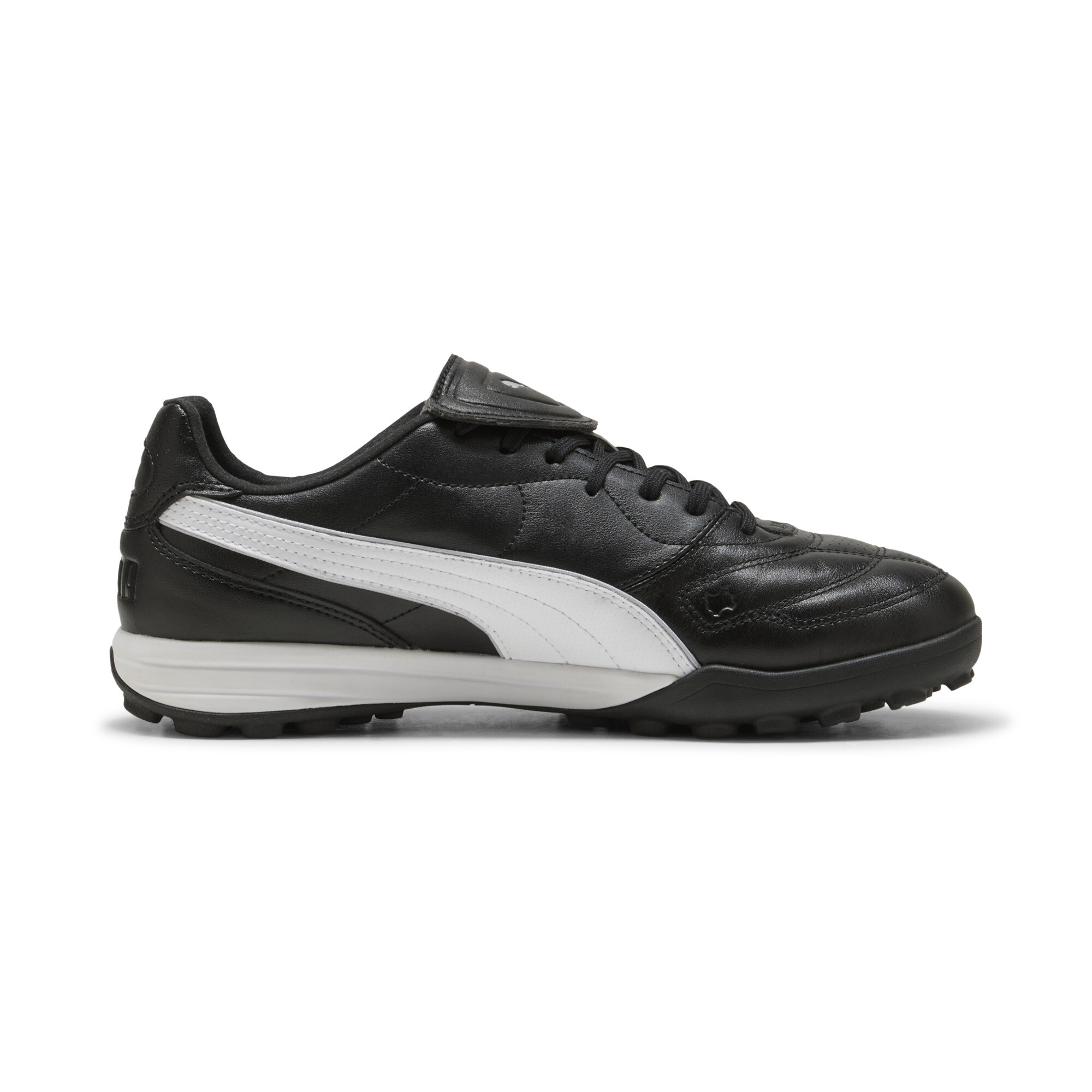 PUMA KING LIGA TT uniseks voetbalschoenen, Zwart/Wit/Zilver, Maat 37 thumbnail 3