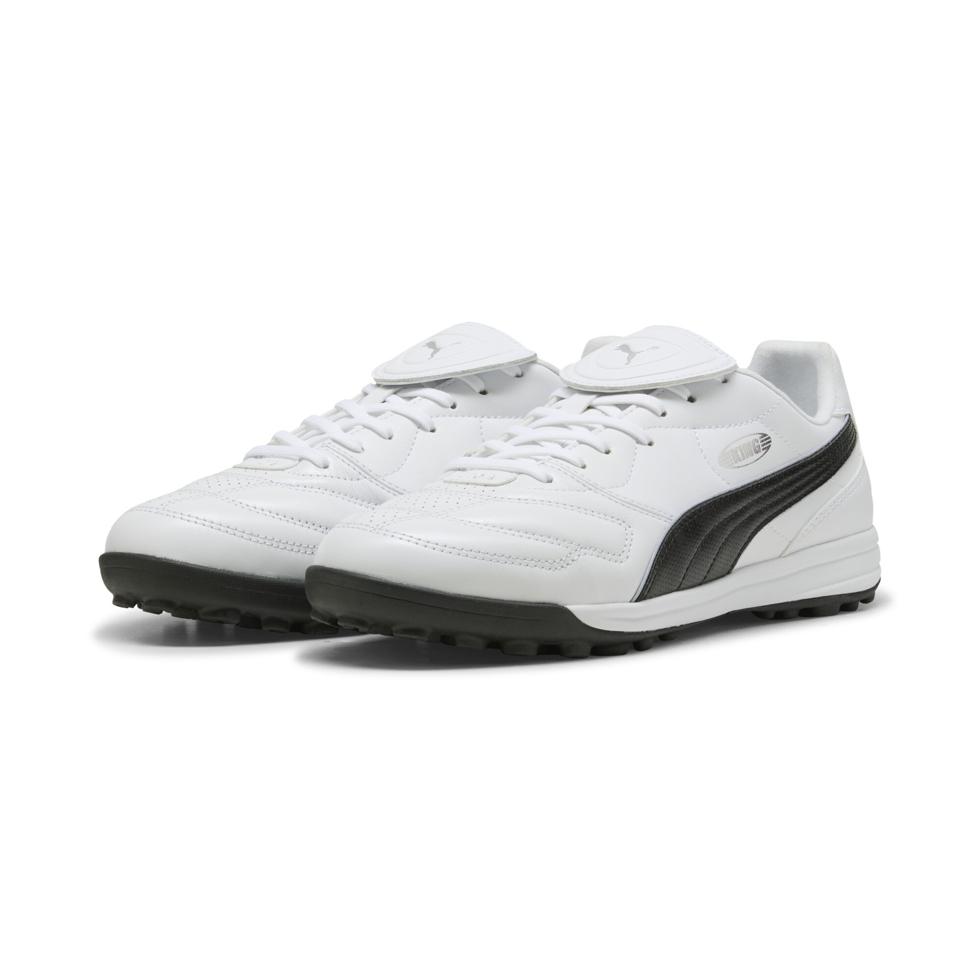 PUMA KING LIGA TT uniseks voetbalschoenen, Zwart/Wit, Maat 43 thumbnail 6