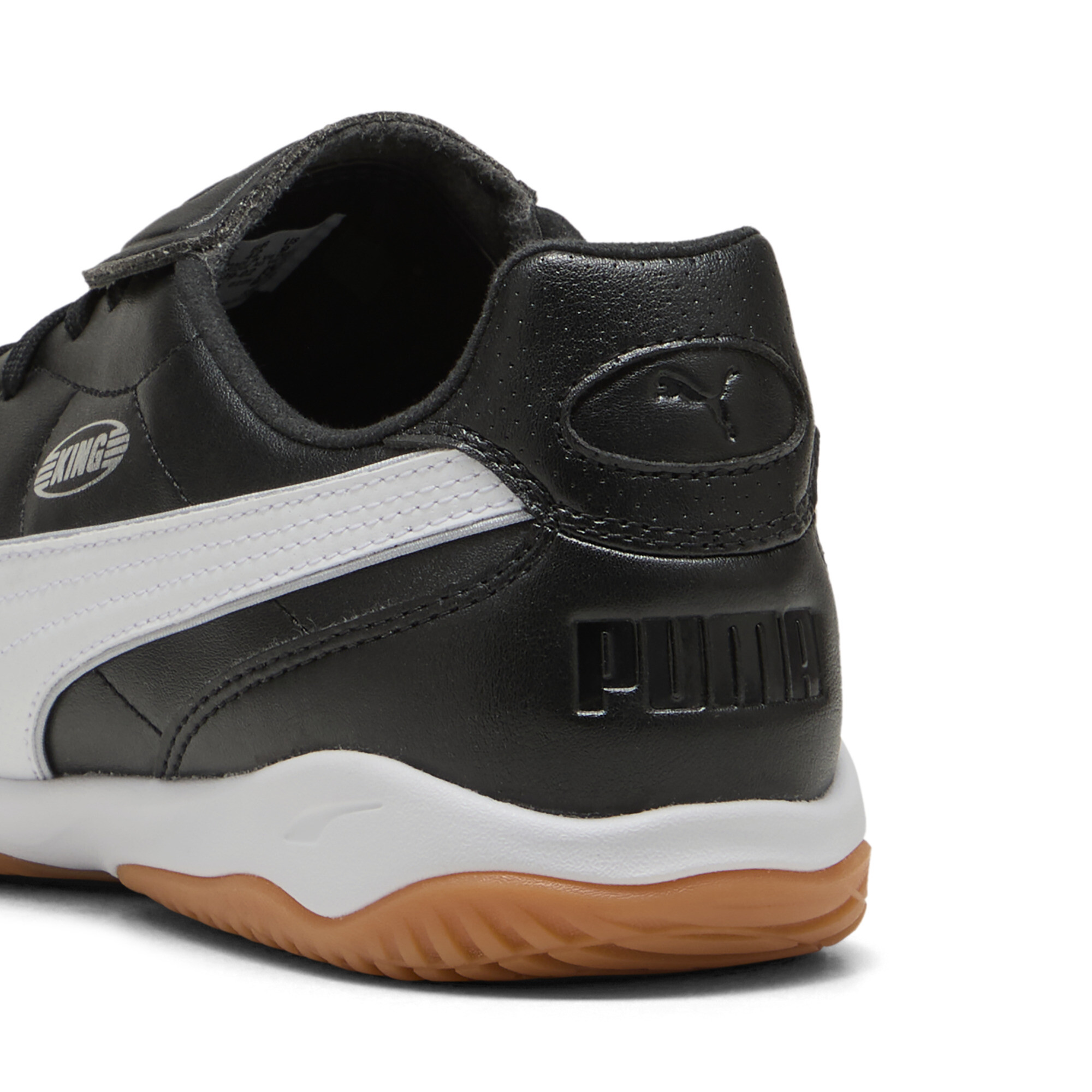 PUMA KING LIGA IT uniseks voetbalschoenen, Zwart/Wit/Zilver, Maat 42,5 thumbnail 5