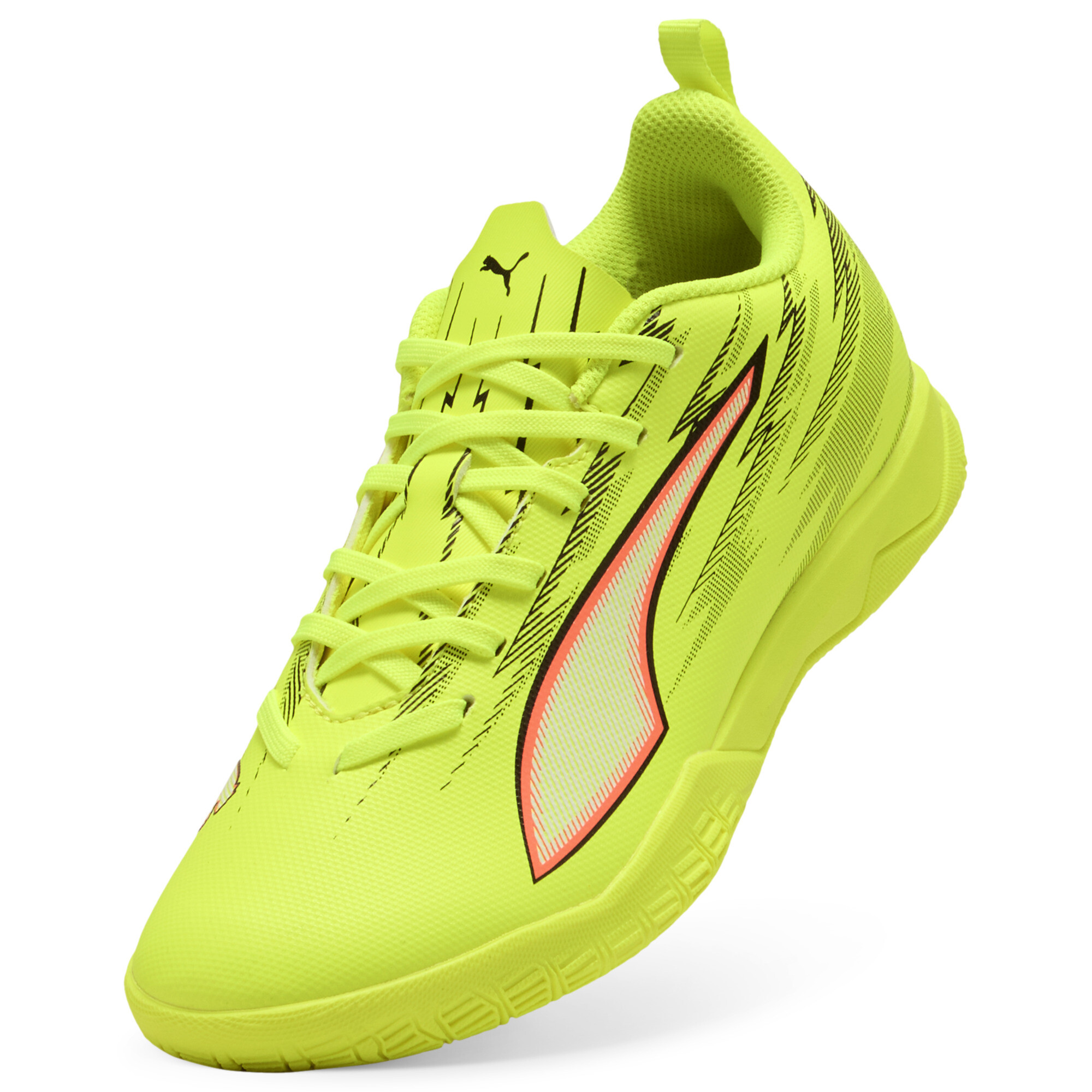 PUMA ULTRA 6 MATCH IT voetbalschoenen, Zwart/Rood/Geel, Maat 38,5 thumbnail 2