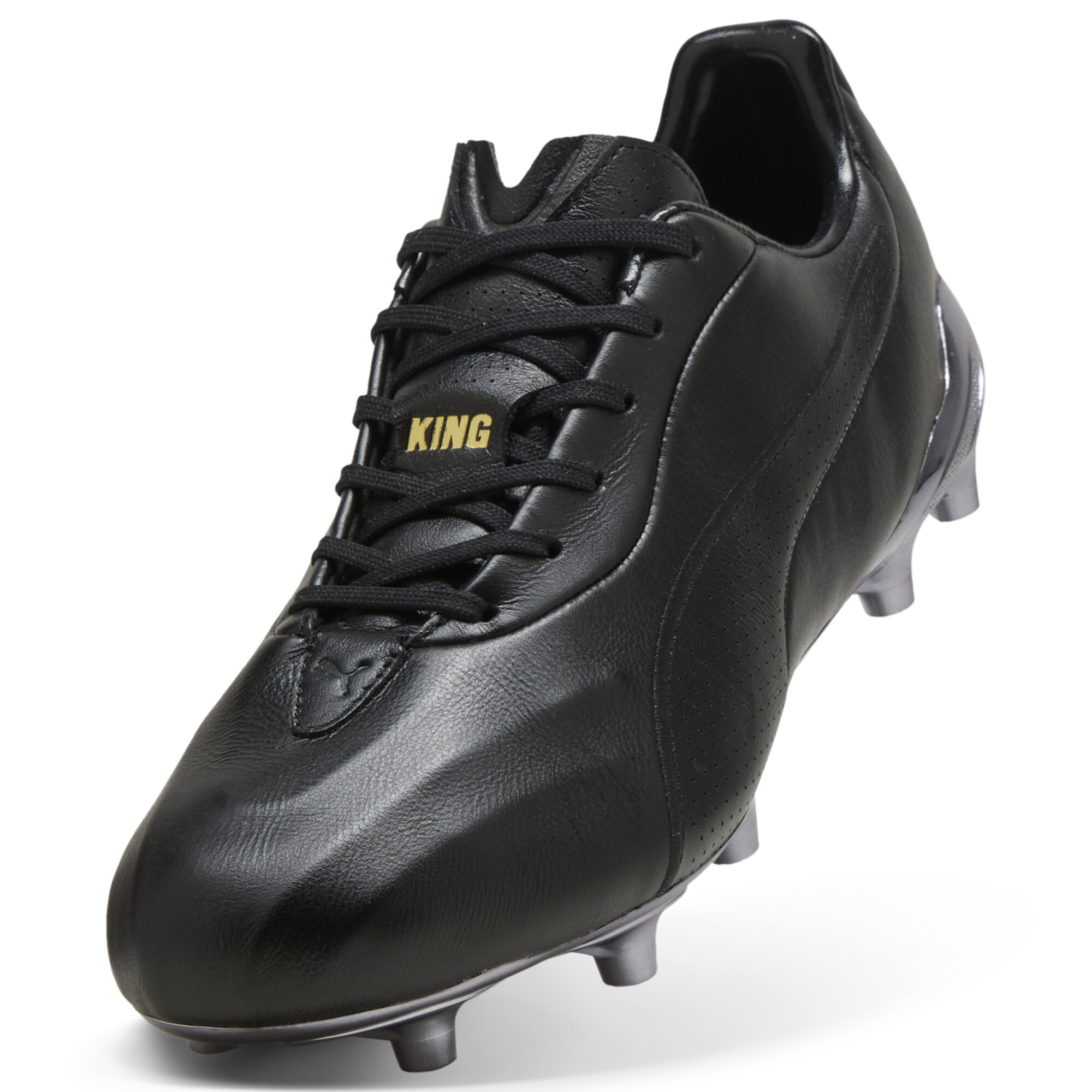 PUMA KING PLATINUM FG/AG PANTERA NEGRA uniseks voetbalschoenen, Zwart, Maat 39 thumbnail 2