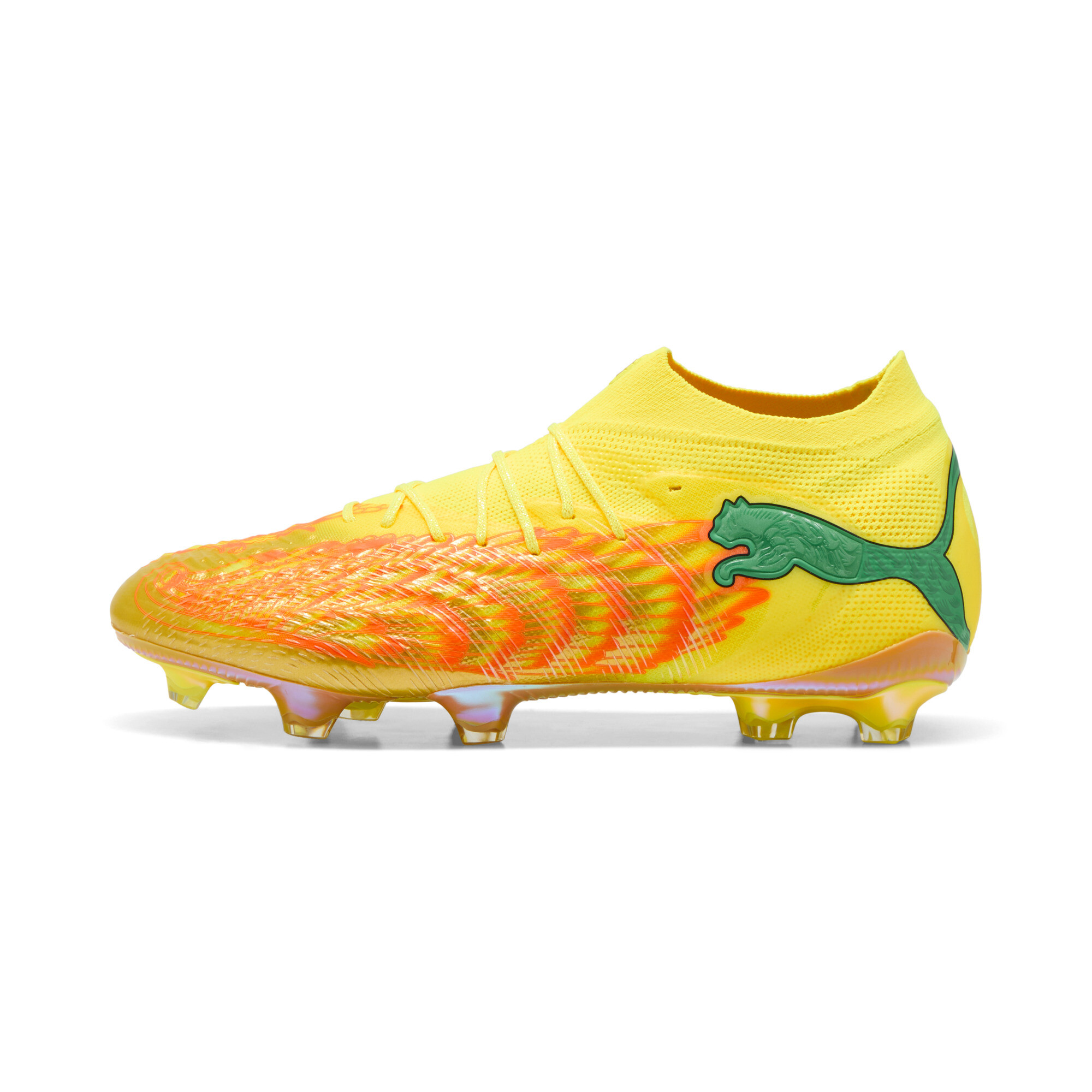 PUMA Chaussures de football FUTURE 9 ULTIMATE FG KIDSUPER x Neymar Jr Unisexe, Chaussures, Jaune, 44.5
