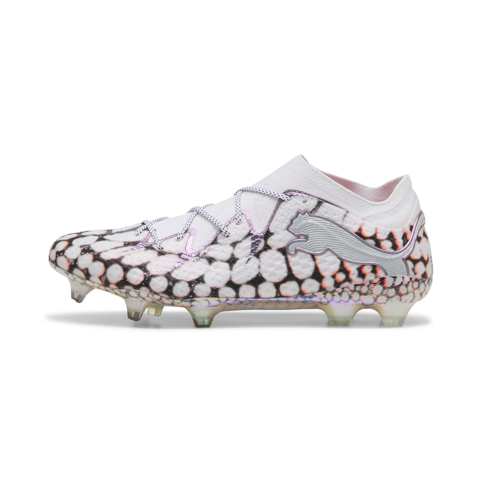 PUMA Buty piłkarskie unisex FUTURE 10 ULTIMATE TEASER FG, Buty, Biały, 44.5