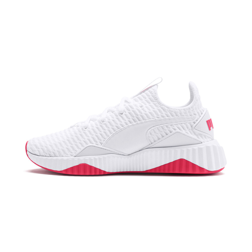 puma white and pink