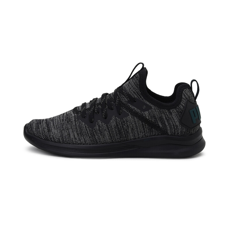 PUMA IGNITE Flash evoKNIT Kid's Shoes, Black/blue