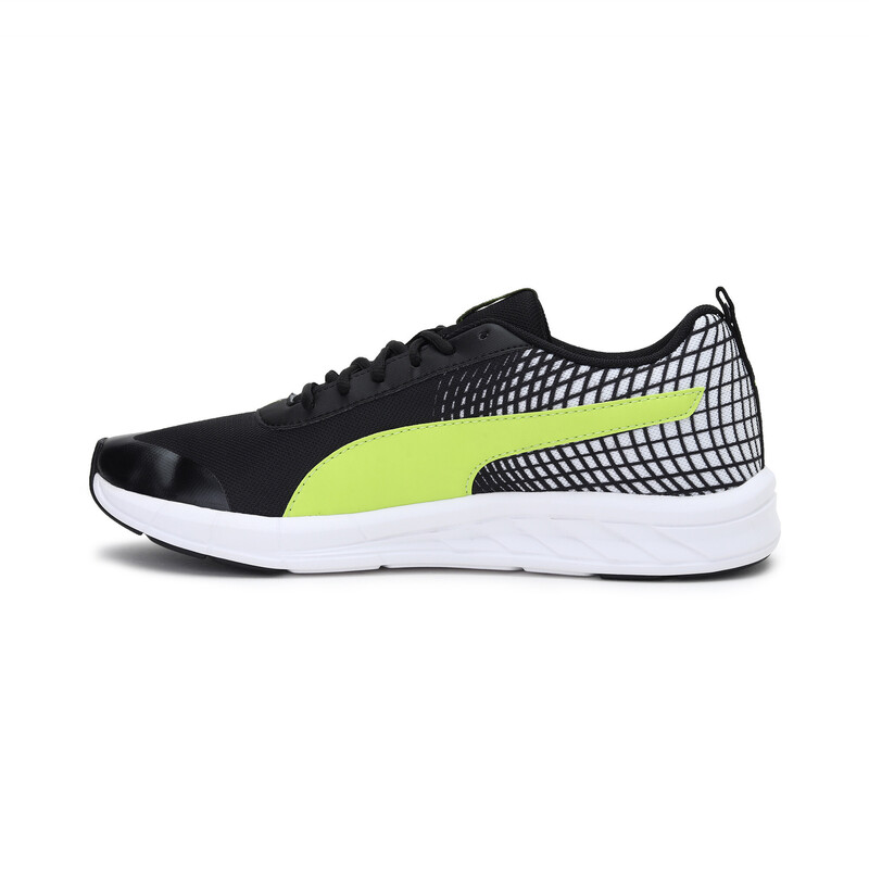 

Men's PUMA Supernal NU 2 Running Shoe, Black/silver/yellow