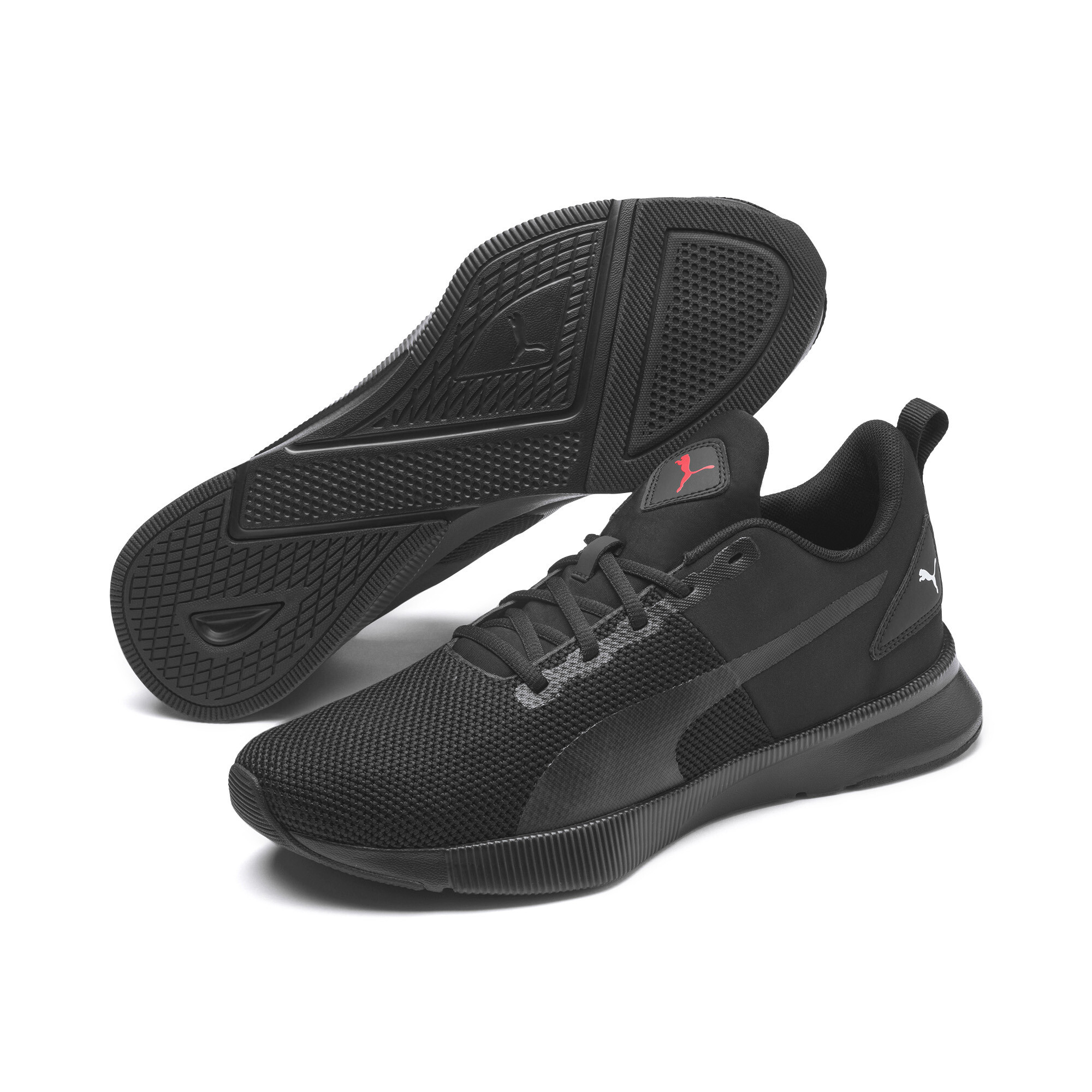 Men's PUMA Flyer Running Shoes In Black, Size EU 38