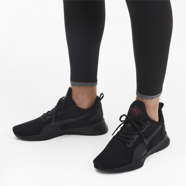 Tenis para correr Flyer Runner, Puma Black-High Risk Red, large-MEX