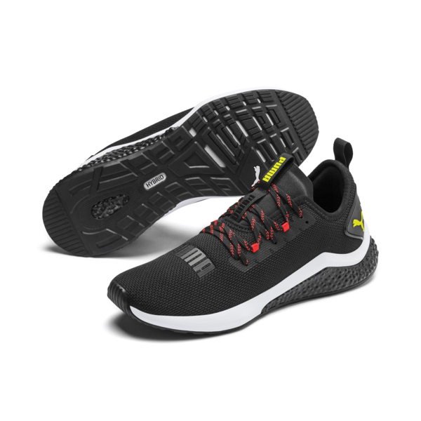 HYBRID NX Men's Running Shoes, Puma Black-Nrgy Red-Yellow Alert, large-ZAF