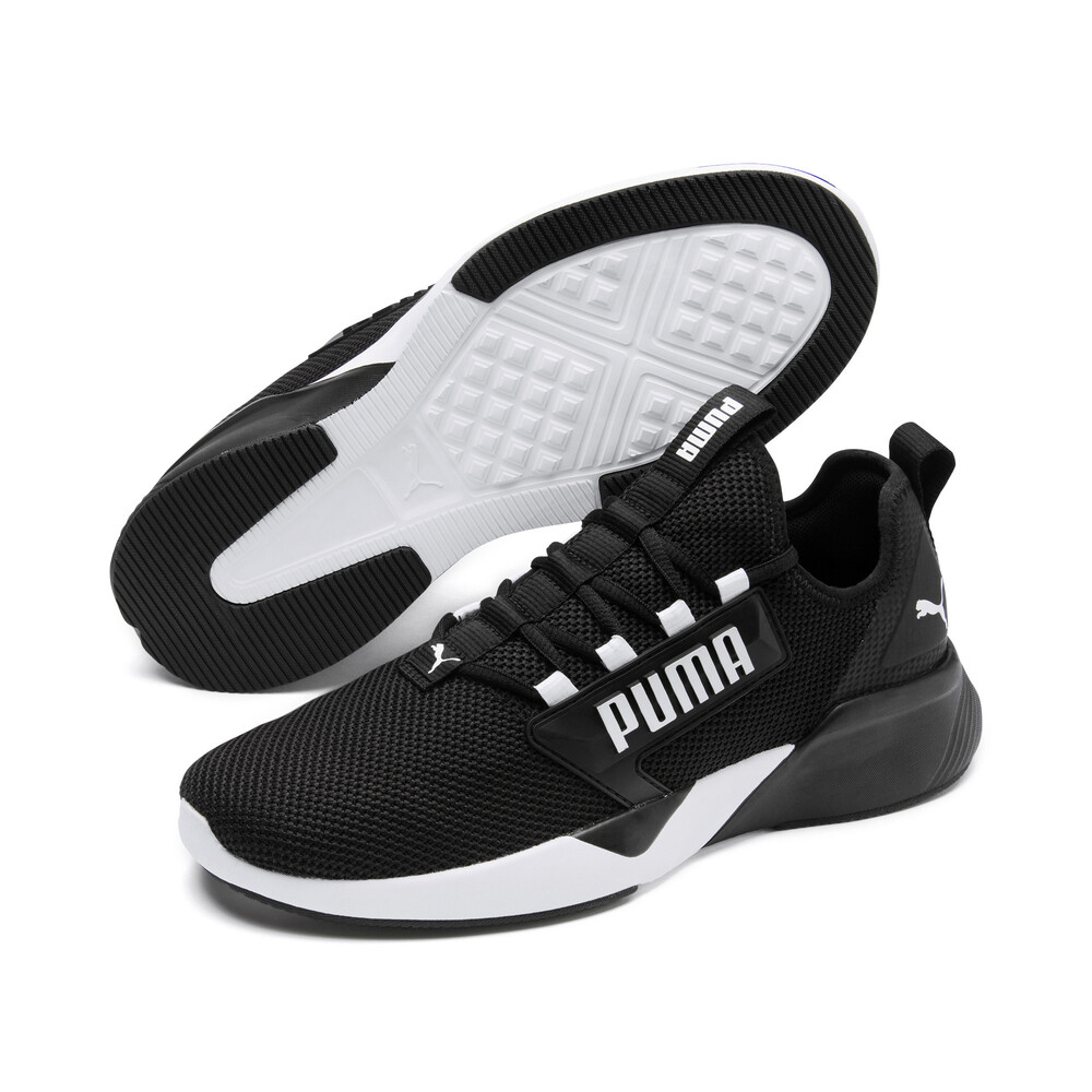 puma unisex black training shoes