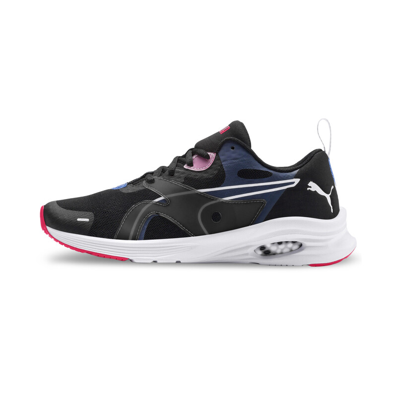 Women's PUMA Hybrid Fuego Running Shoes in Black/Pink/Blue size UK 4