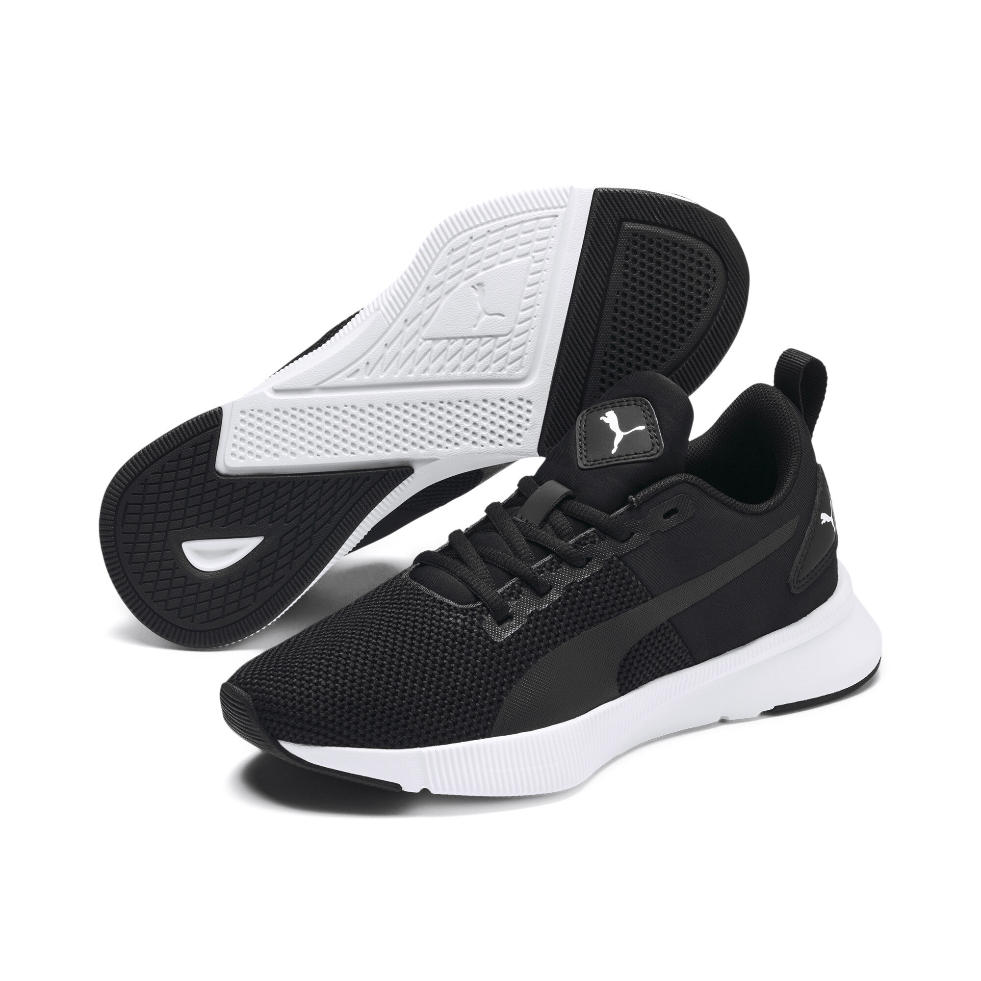PUMA Flyer Runner Youth Trainers In 10 - Black, Size EU 36