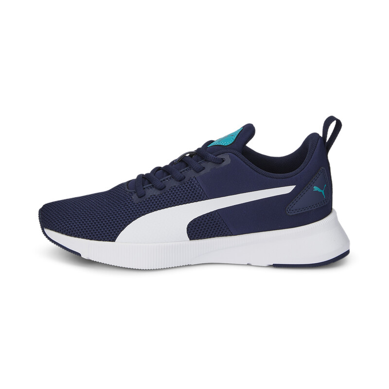 PUMA Flyer Runner Youth Shoes in White/Purple/Blue size 12-Y