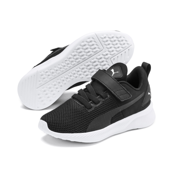 Flyer Runner V Kids' Trainers, Puma Black-Puma White, large-MEX