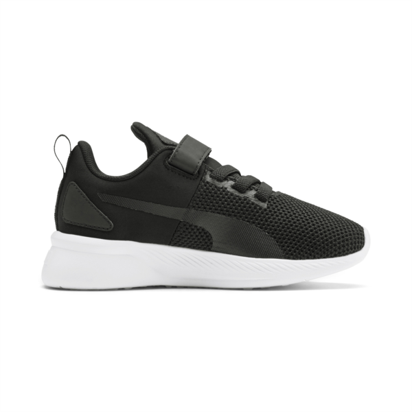 Flyer Runner V Kids' Trainers, Puma Black-Puma White, large-MEX