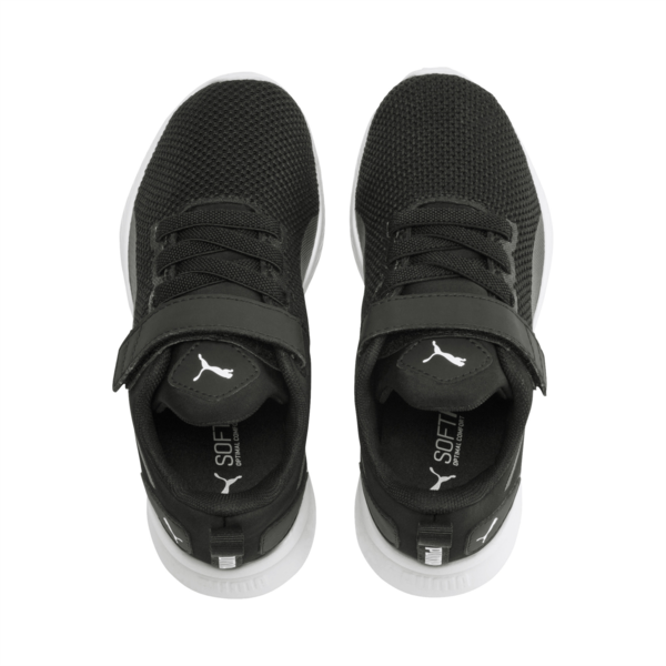Flyer Runner V Kids' Trainers, Puma Black-Puma White, large-MEX