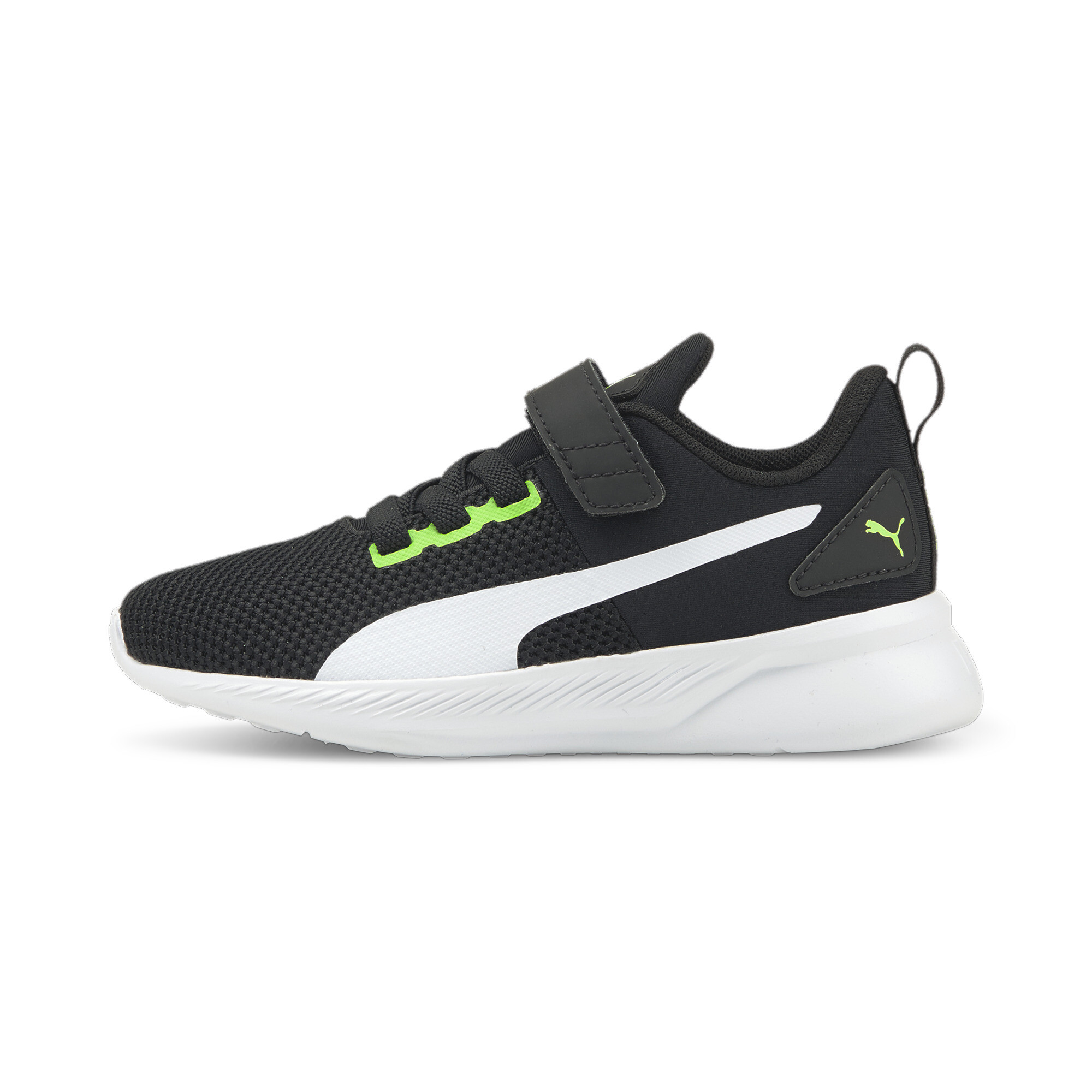 Puma Flyer Runner V Sneakers Kinder Schuhe | Mit Plain | Green Flash/White/Black | Größe: 29