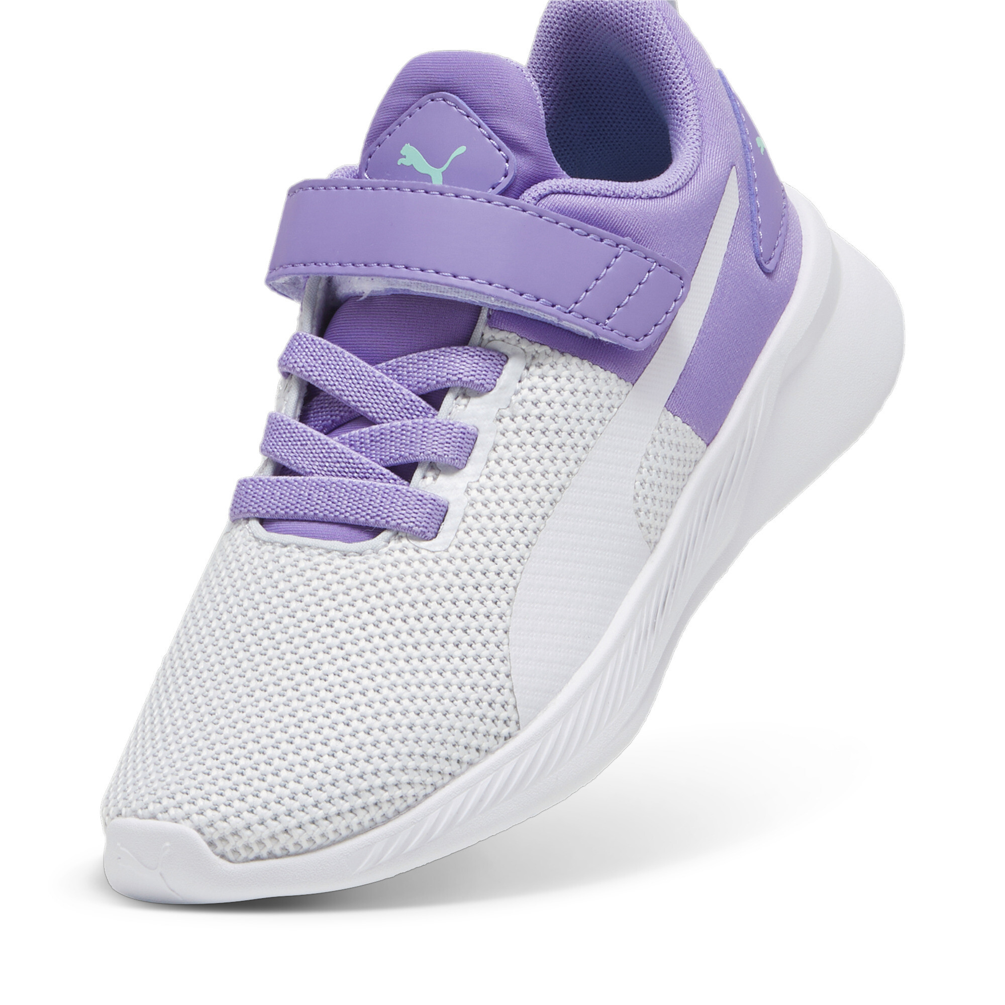 Puma Flyer Runner V Kids' Trainers, Purple, Size 34, Shoes