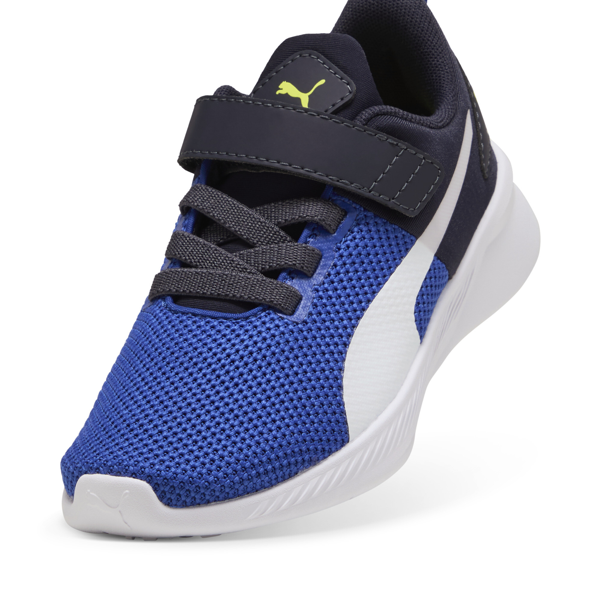 PUMA Flyer Runner V sportschoenen, Blauw/Wit, Maat 34 thumbnail 2