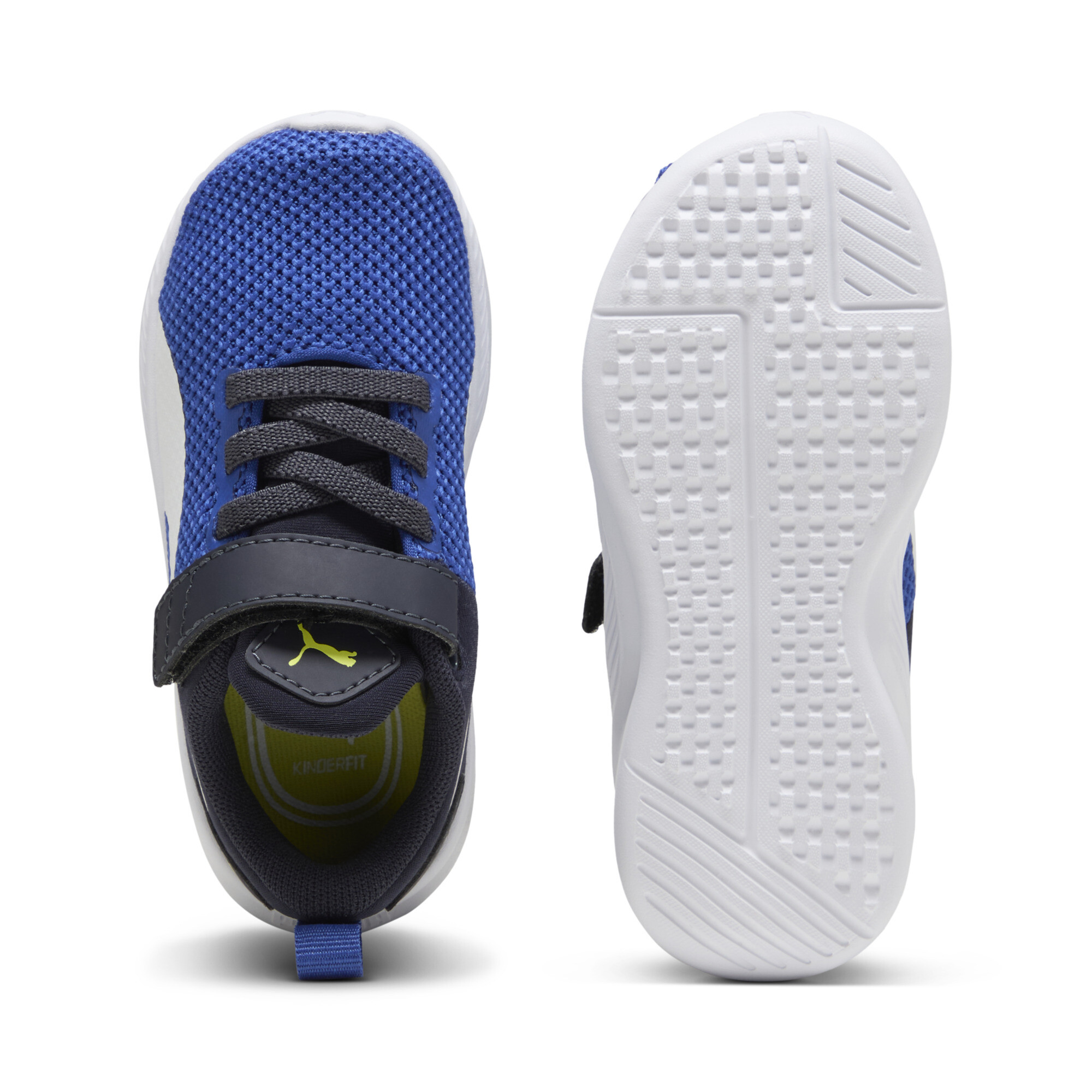 PUMA Flyer Runner sportschoenen, Blauw/Wit, Maat 22 thumbnail 4